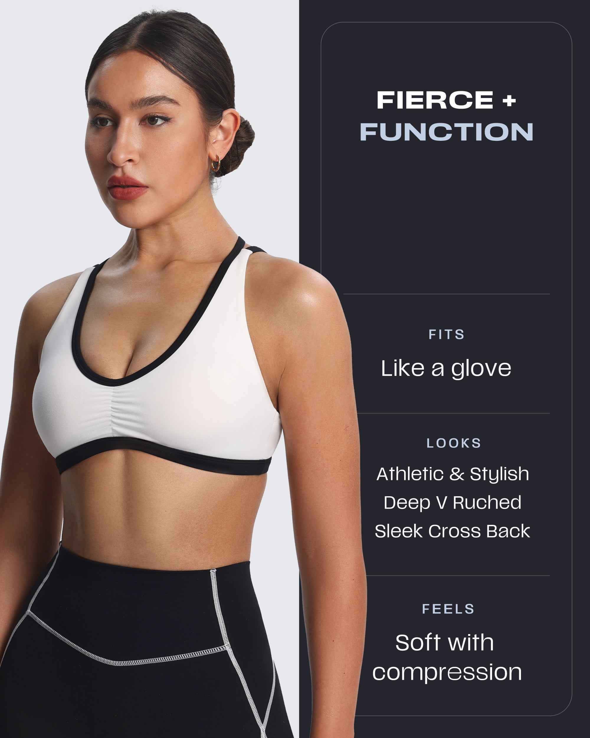 Aoxjox "Rory" Ruched Sports Bra