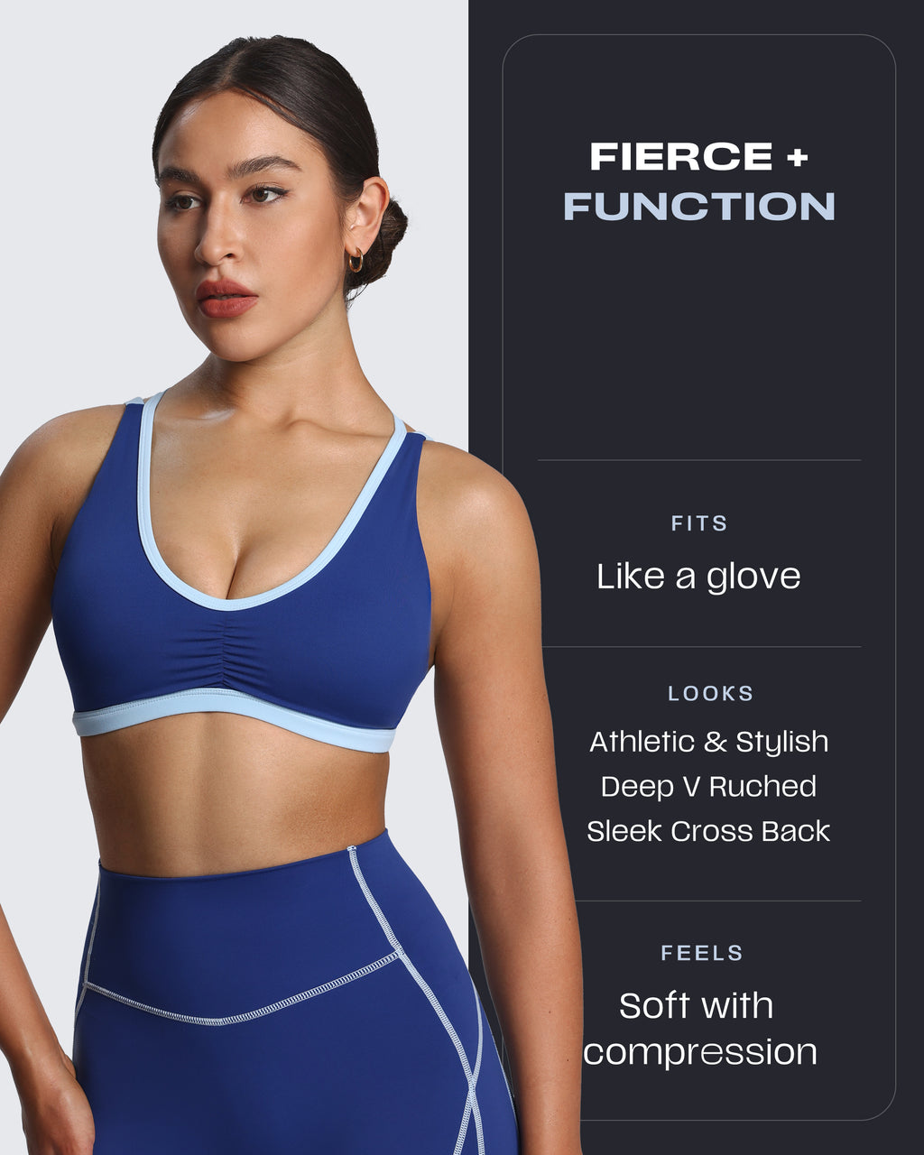 Aoxjox "Rory" Ruched Sports Bra