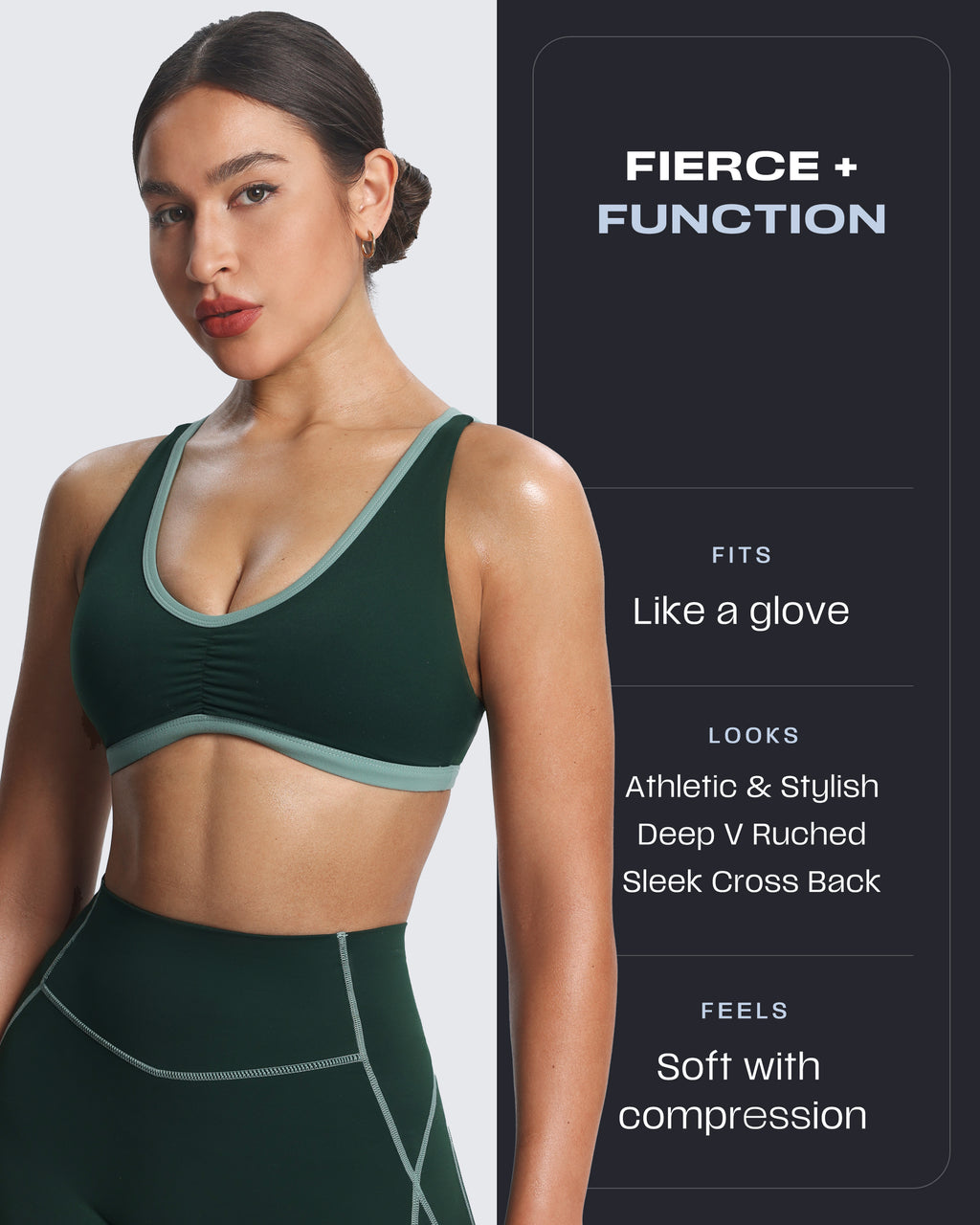 Aoxjox "Rory" Ruched Sports Bra