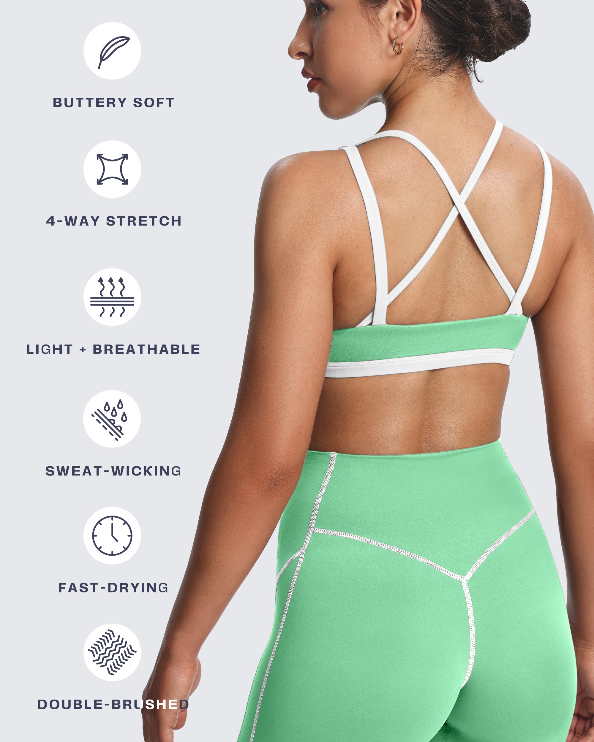 Aoxjox "Rory" Ruched Sports Bra