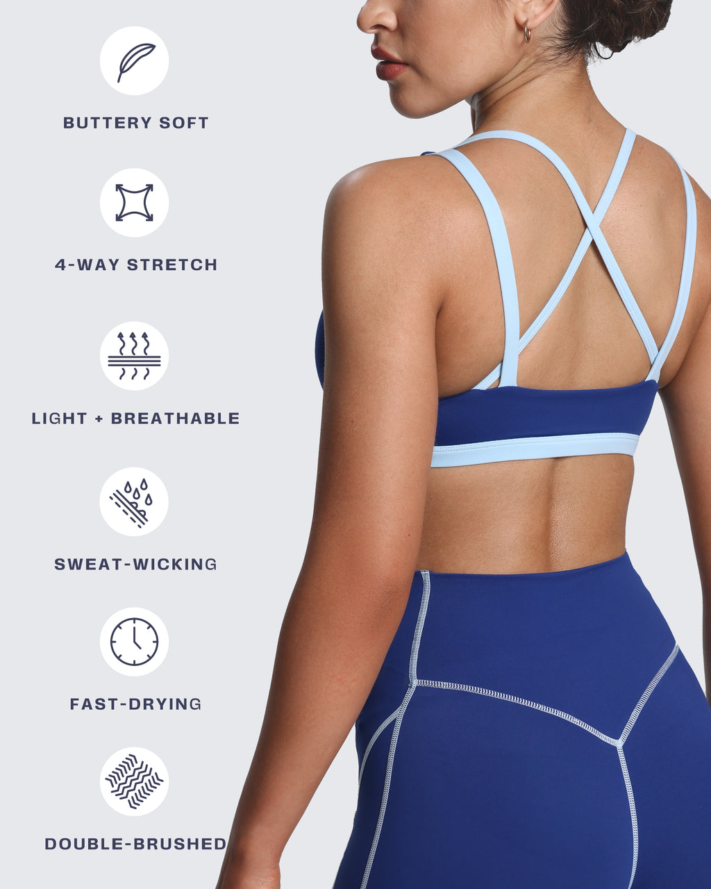 Aoxjox "Rory" Ruched Sports Bra