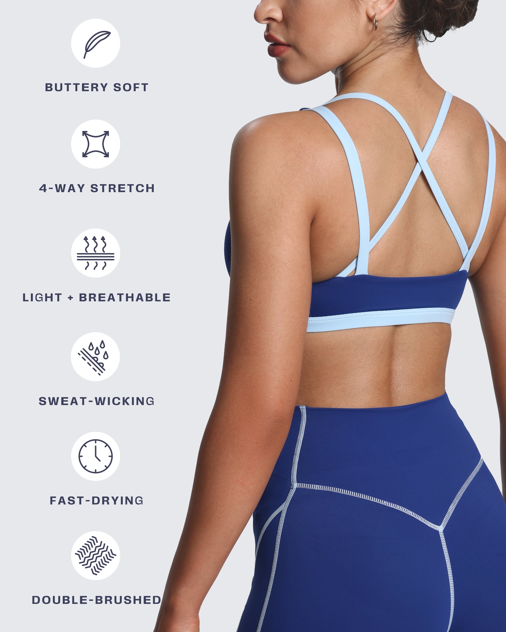 Aoxjox "Rory" Ruched Sports Bra