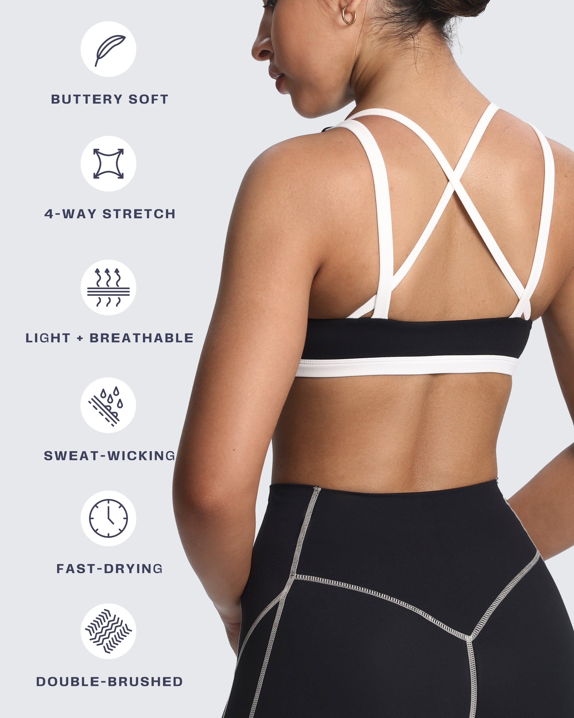 Aoxjox "Rory" Ruched Sports Bra