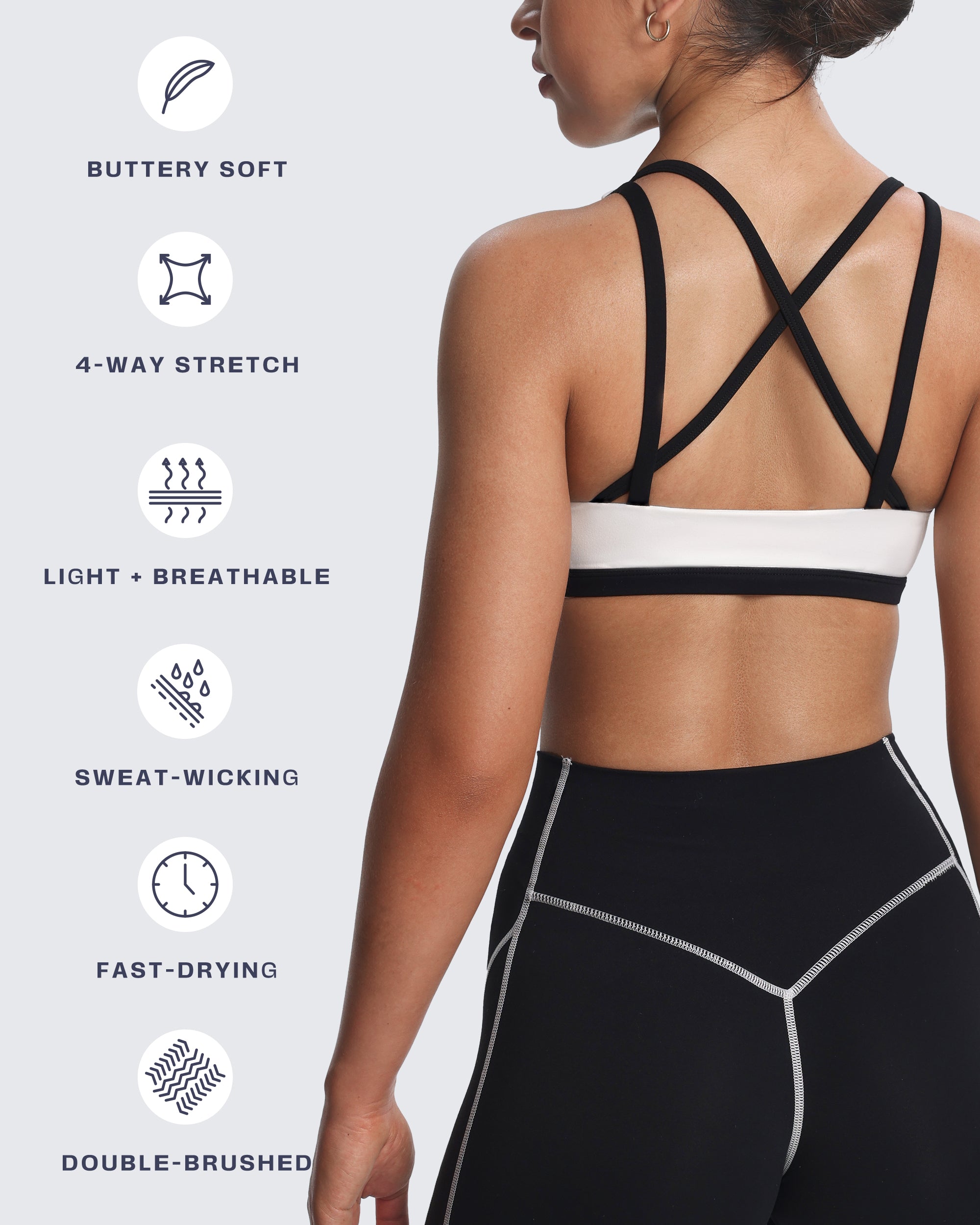 Aoxjox "Rory" Ruched Sports Bra