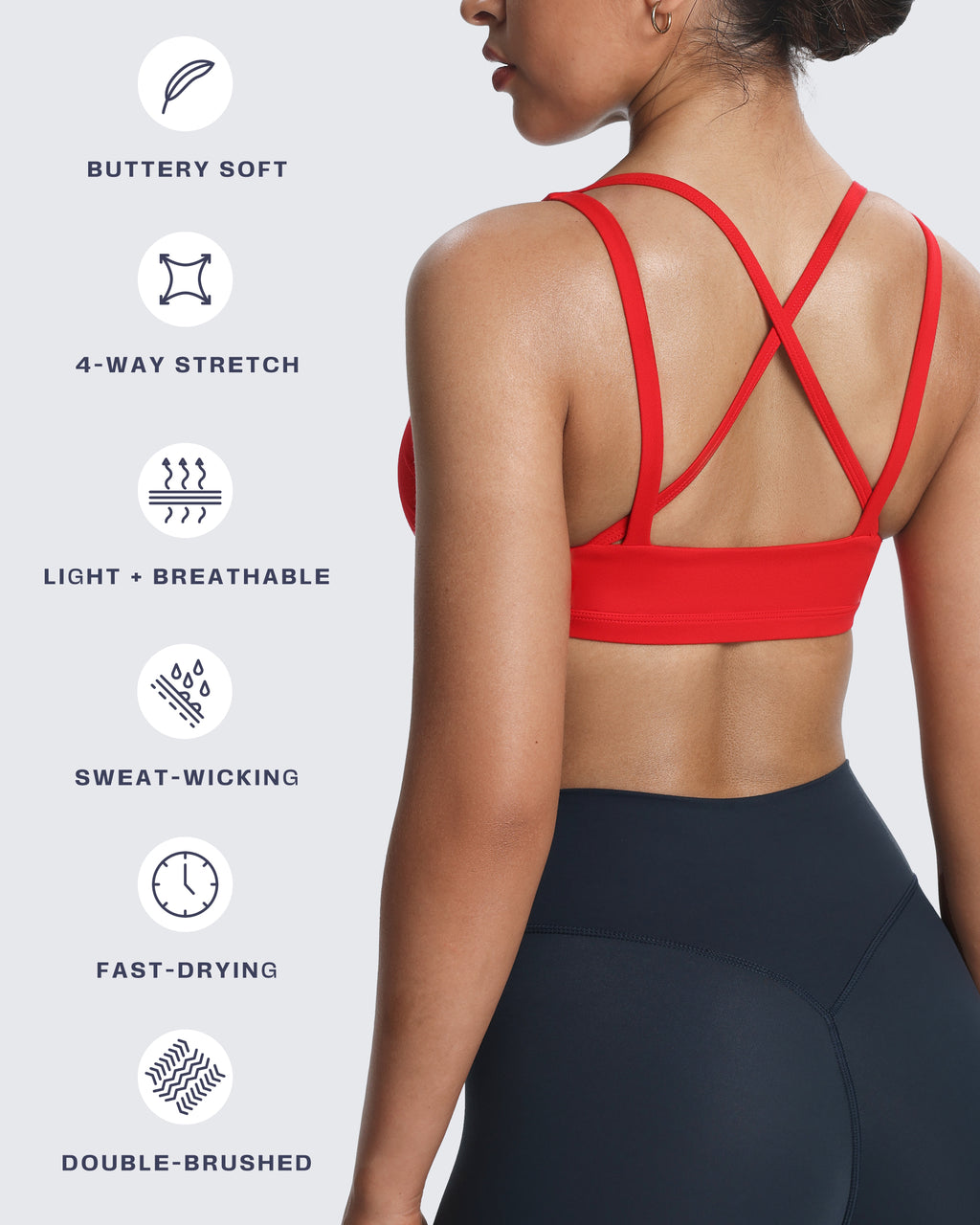 Aoxjox "Rory" Ruched Sports Bra