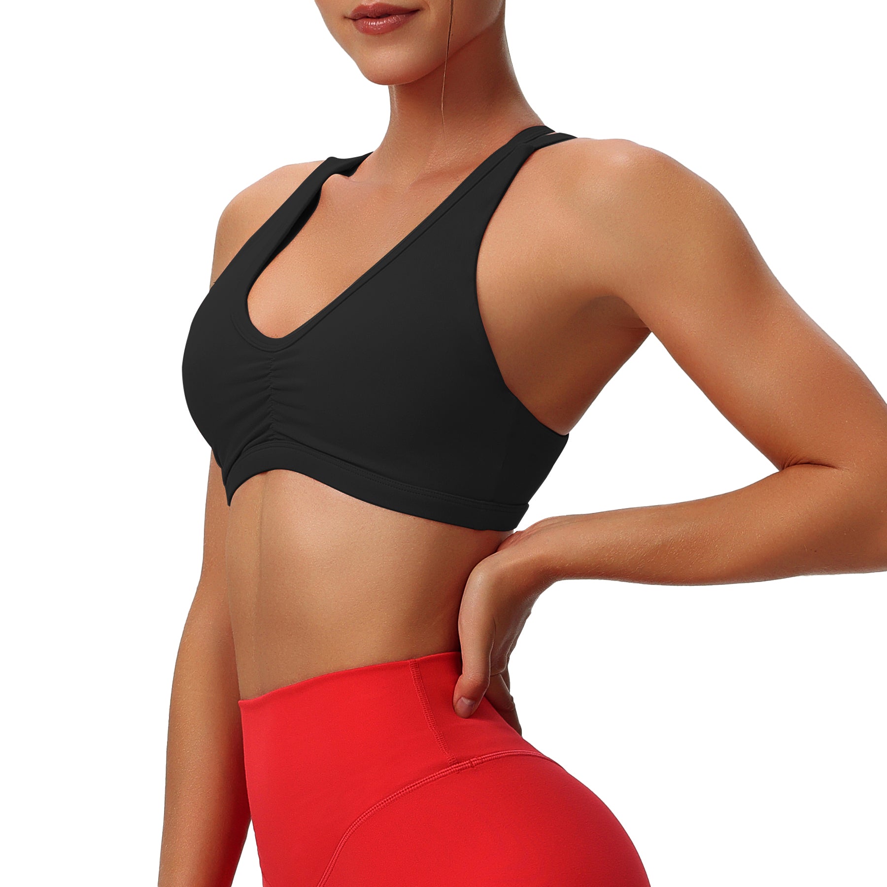 Aoxjox "Rory" Ruched Sports Bra