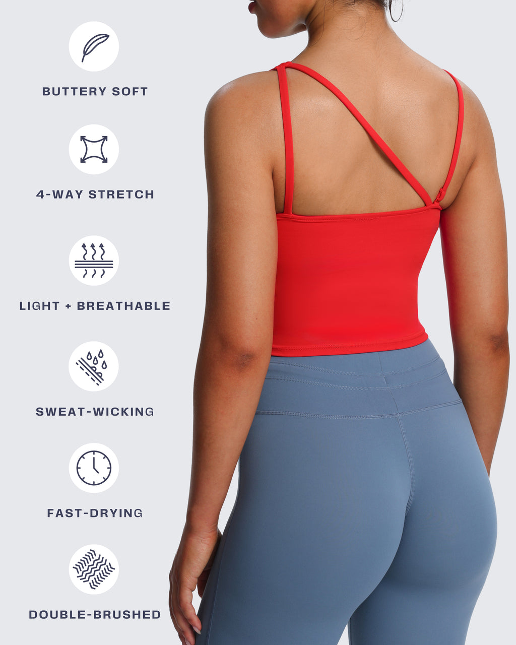 Aoxjox  "Astoria"  One Shoulder Tank with Shelf