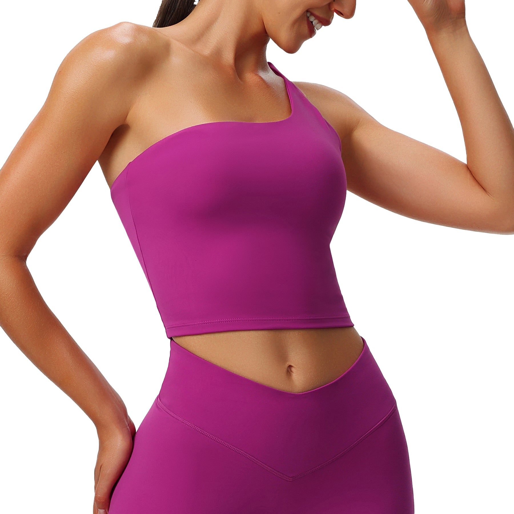 Aoxjox  "Astoria"  One Shoulder Tank with Shelf