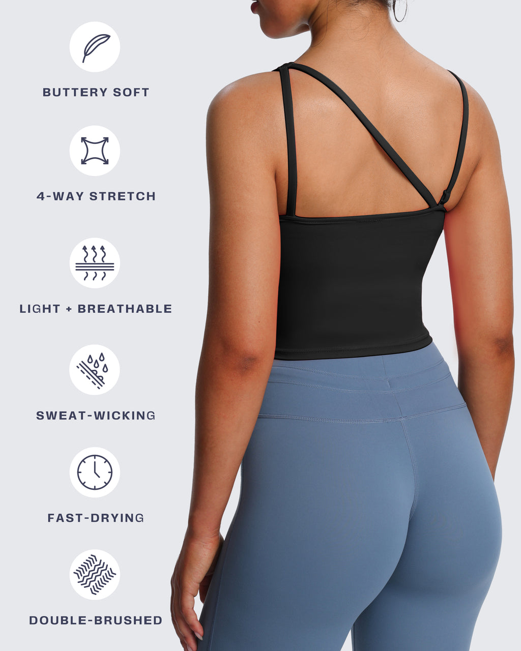Aoxjox  "Astoria"  One Shoulder Tank with Shelf