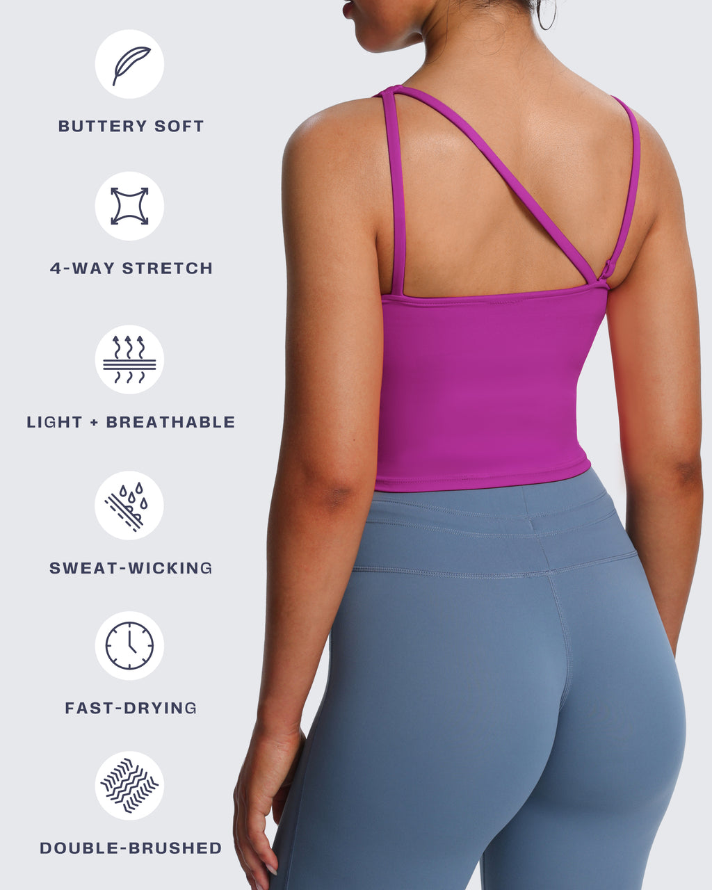 Aoxjox  "Astoria"  One Shoulder Tank with Shelf
