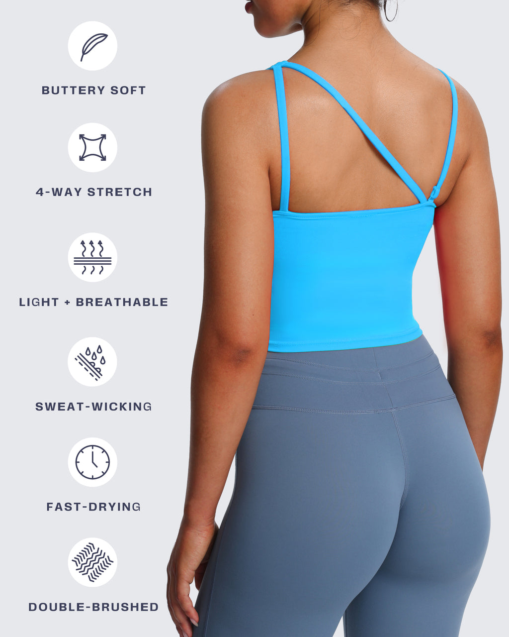 Aoxjox  "Astoria"  One Shoulder Tank with Shelf