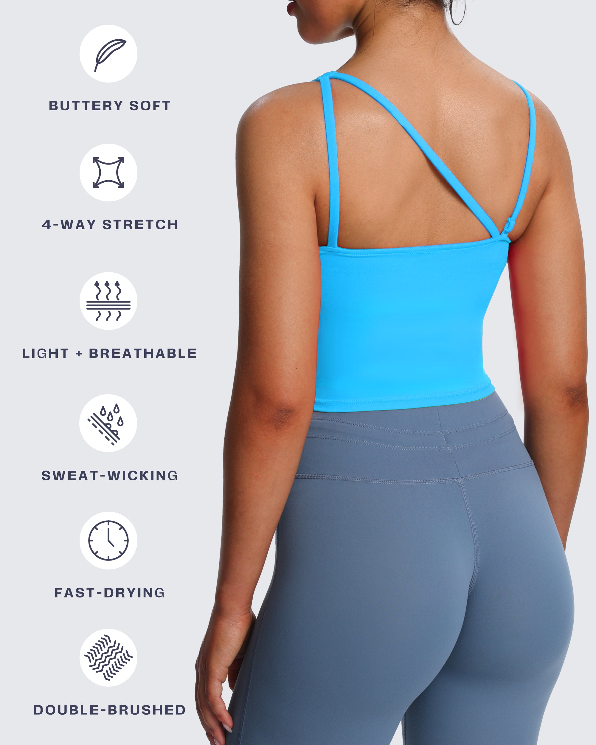 Aoxjox  "Astoria"  One Shoulder Tank with Shelf