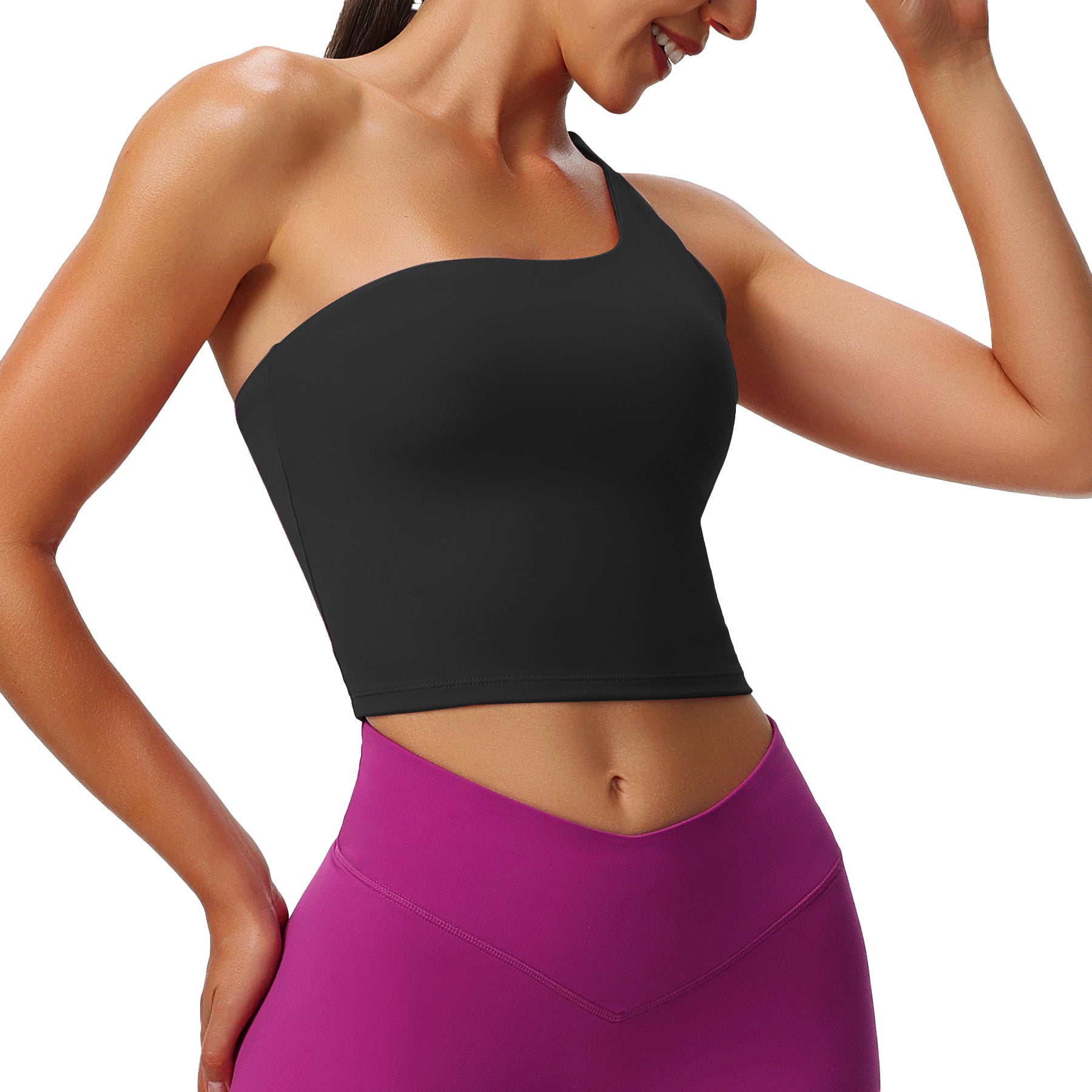 Aoxjox  "Astoria"  Sports Bras One Shoulder Tank Top