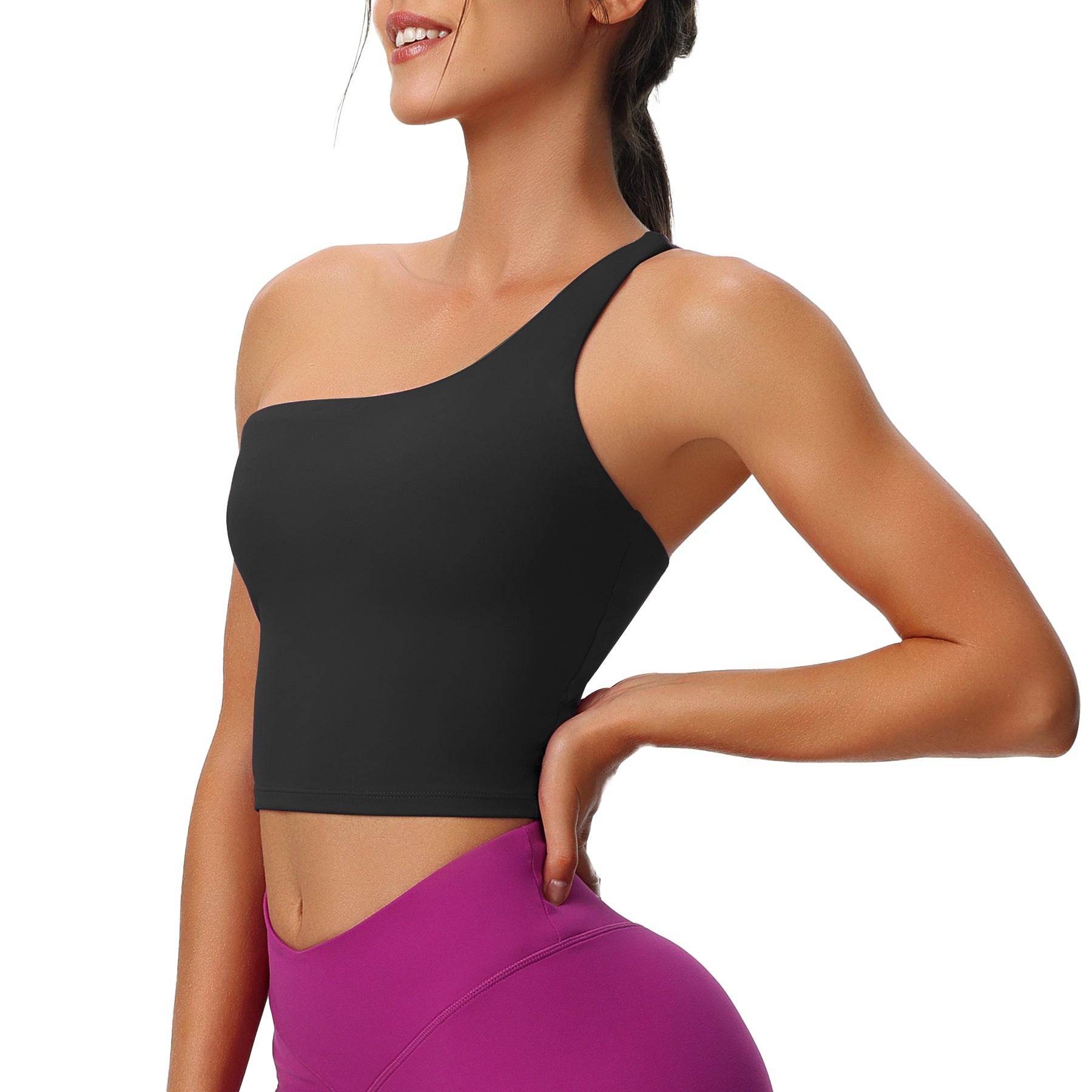 Aoxjox  "Astoria"  Sports Bras One Shoulder Tank Top