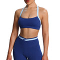 Aoxjox "Vanessa" Color Block Halter Sports Bras