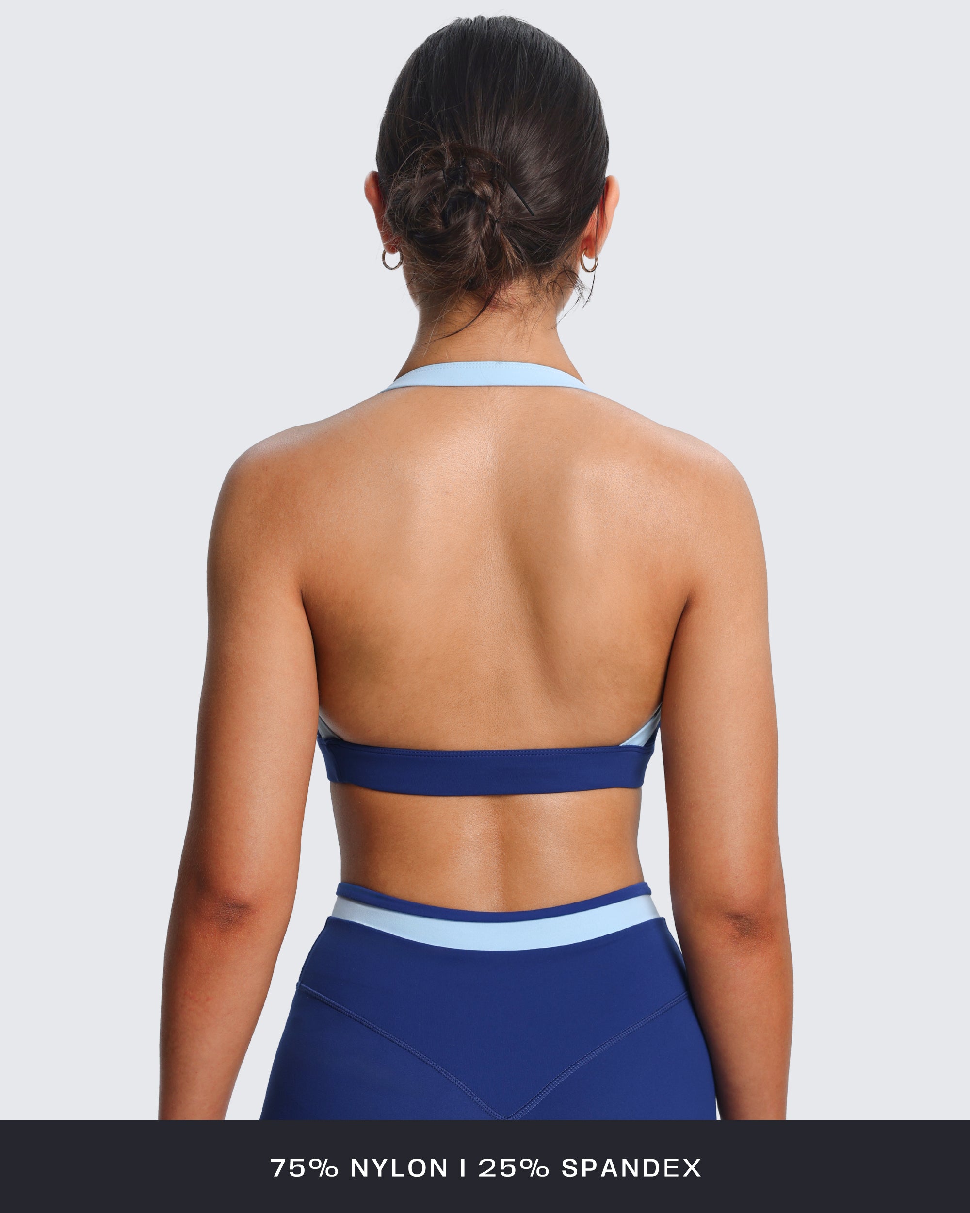 Aoxjox "Vanessa" Color Block Halter Sports Bras