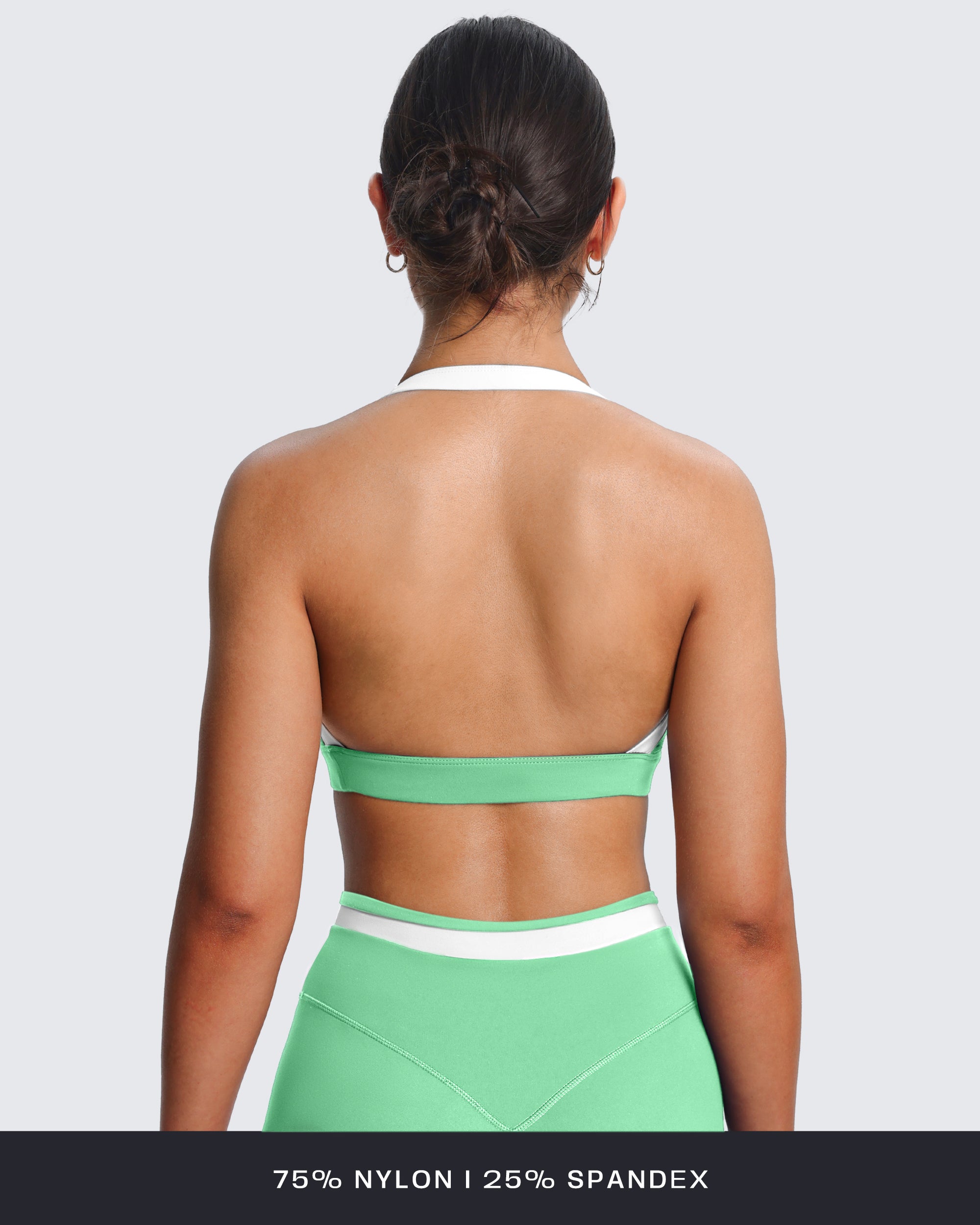 Aoxjox "Vanessa" Color Block Halter Sports Bras