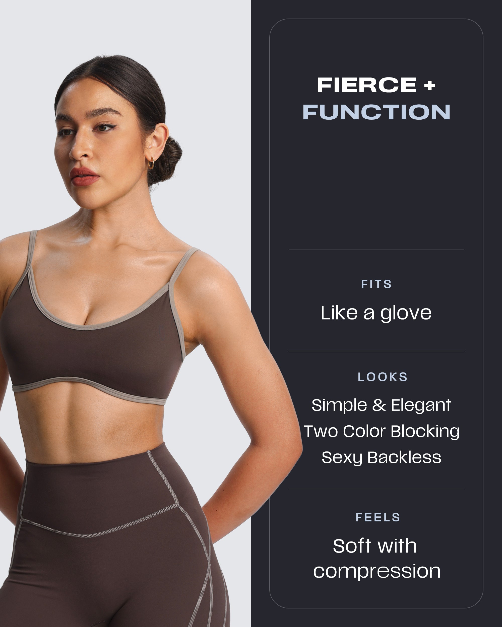 Aoxjox "Lexi Lined" Strappy Sports Bra