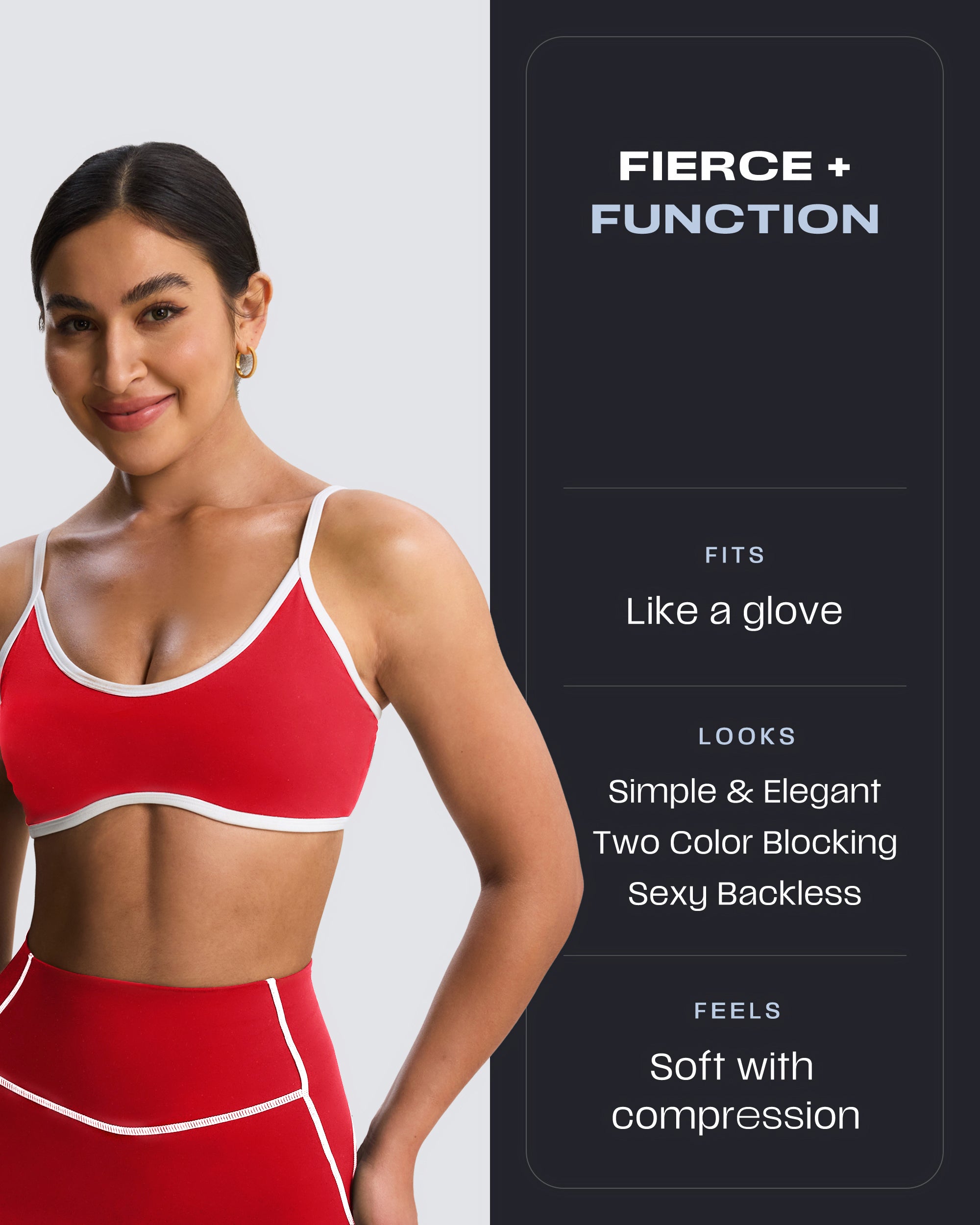 Aoxjox "Lexi Lined" Strappy Sports Bra