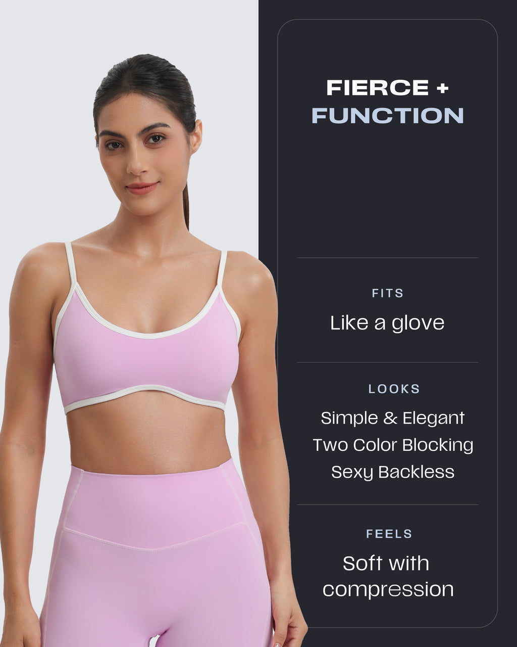 Aoxjox "Lexi Lined" Strappy Sports Bra