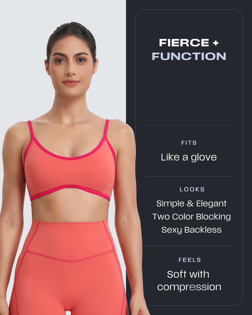 Aoxjox "Lexi Lined" Strappy Sports Bra