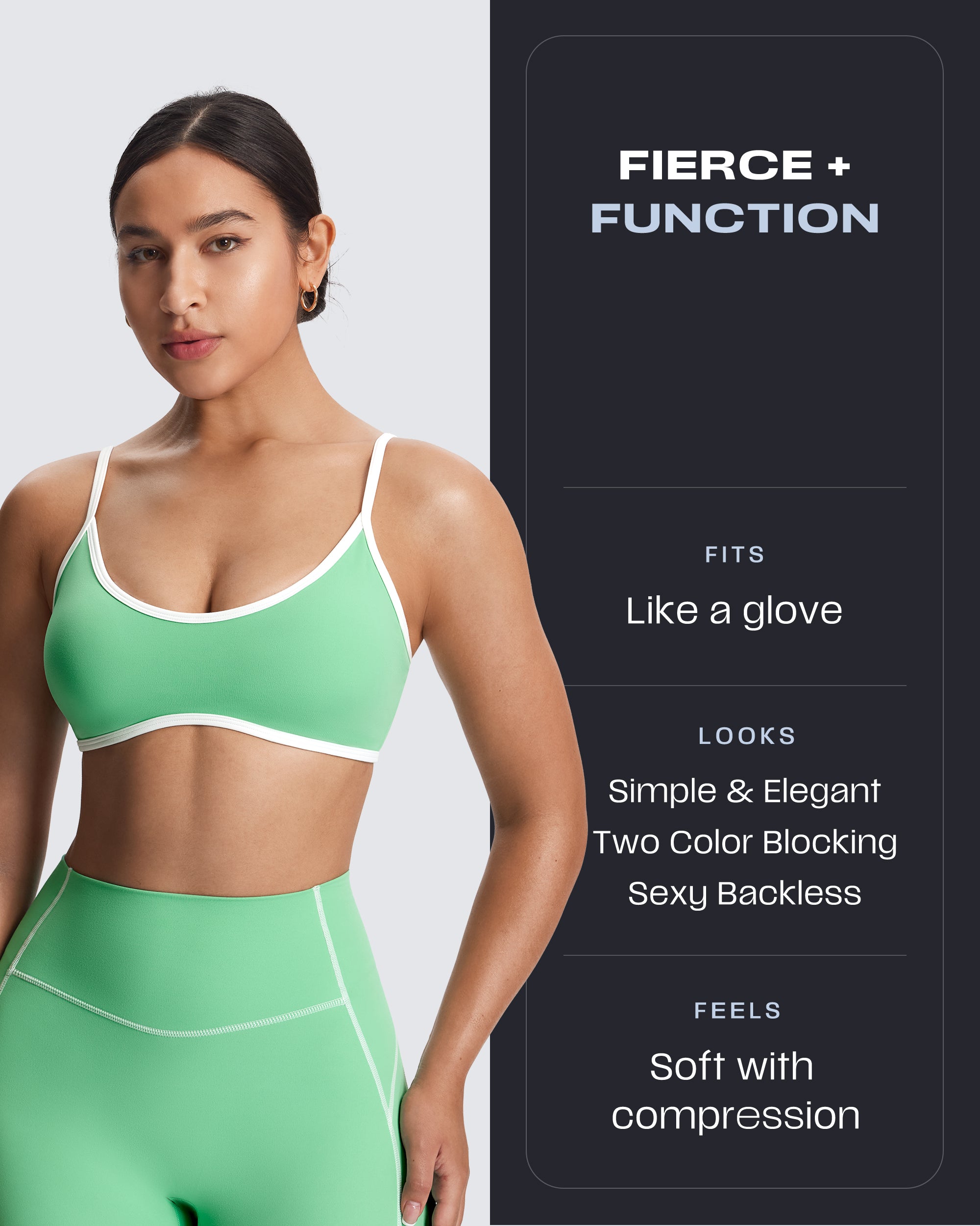 Aoxjox "Lexi Lined" Strappy Sports Bra