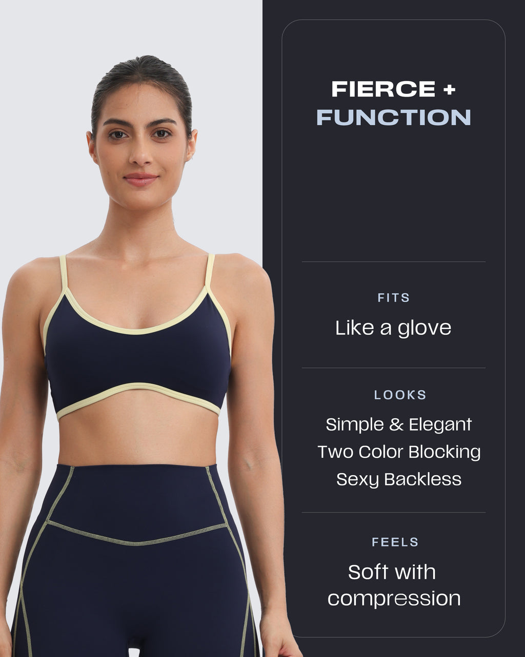 Aoxjox "Lexi Lined" Strappy Sports Bra