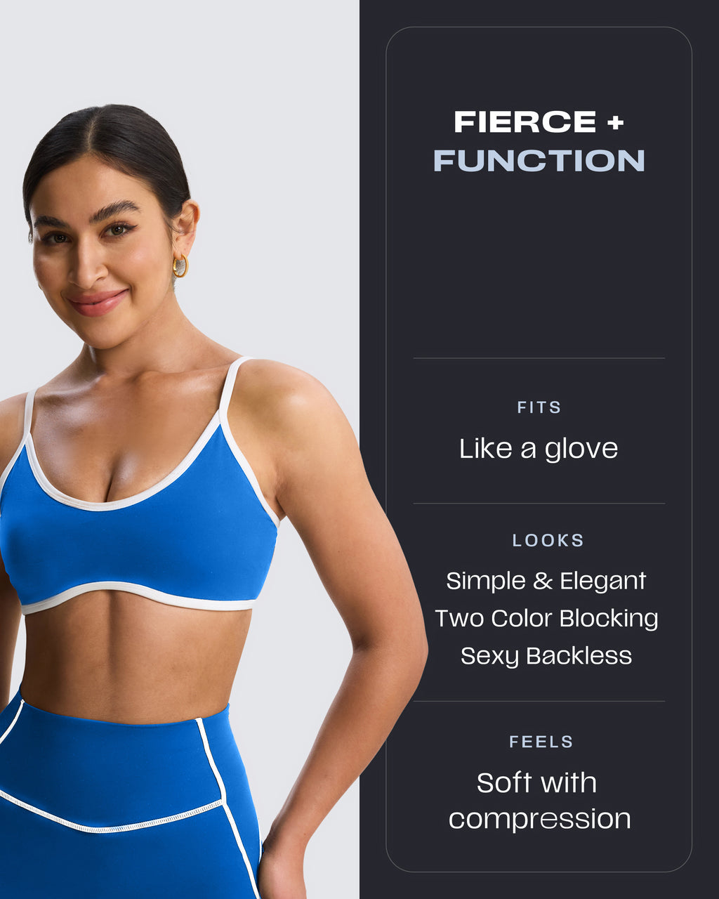 Aoxjox "Lexi Lined" Strappy Sports Bra