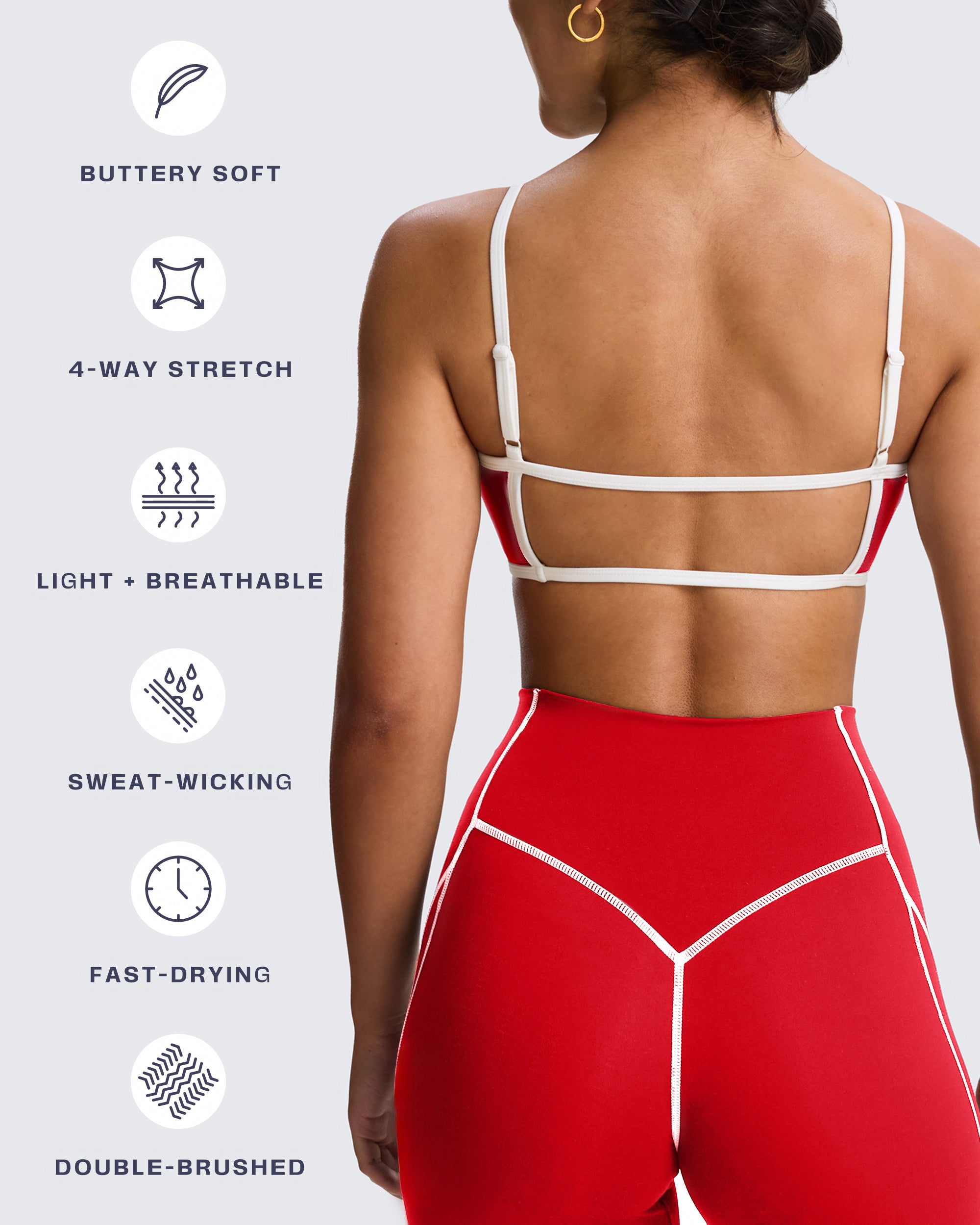 Aoxjox "Lexi Lined" Strappy Sports Bra
