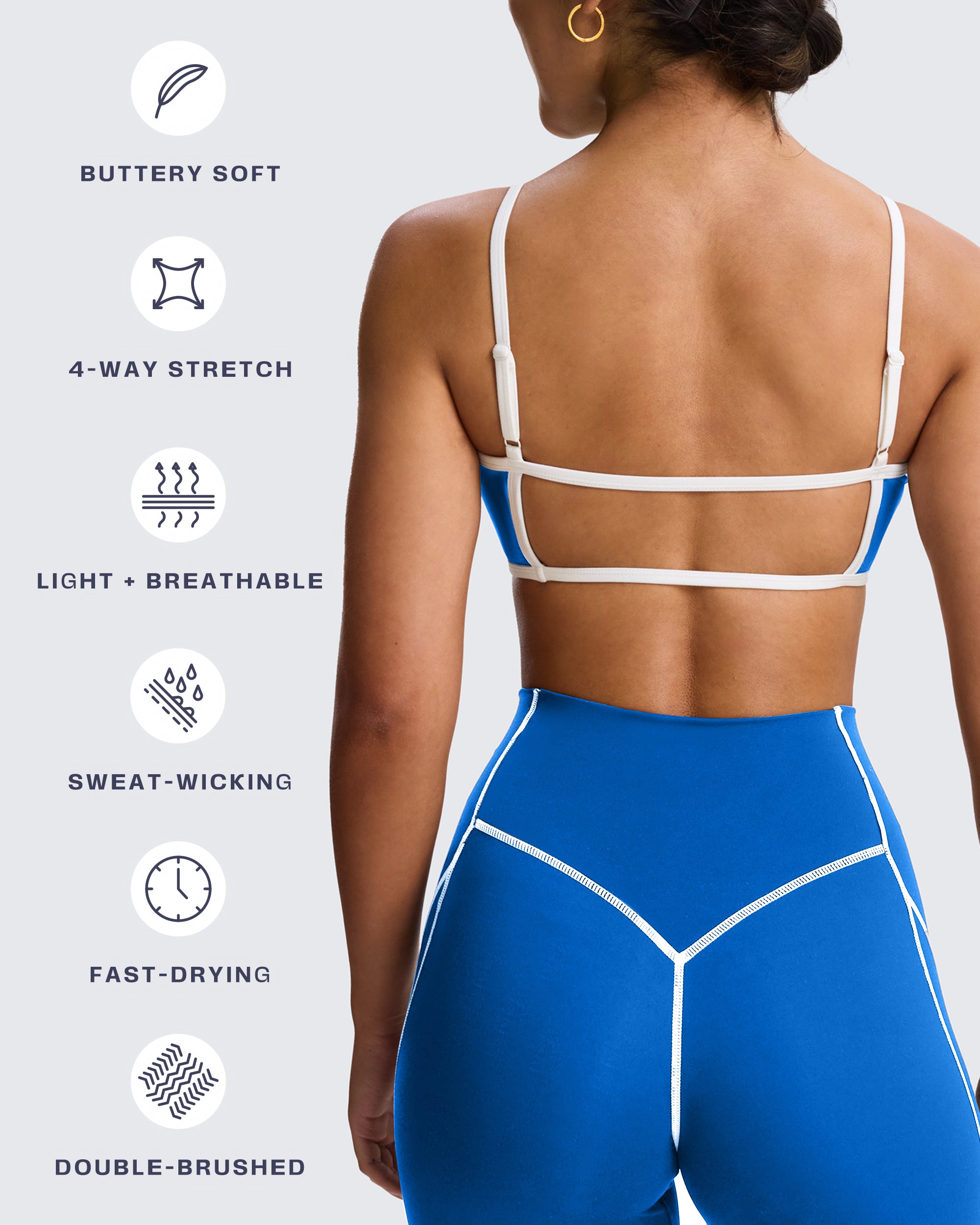 Aoxjox "Lexi Lined" Strappy Sports Bra