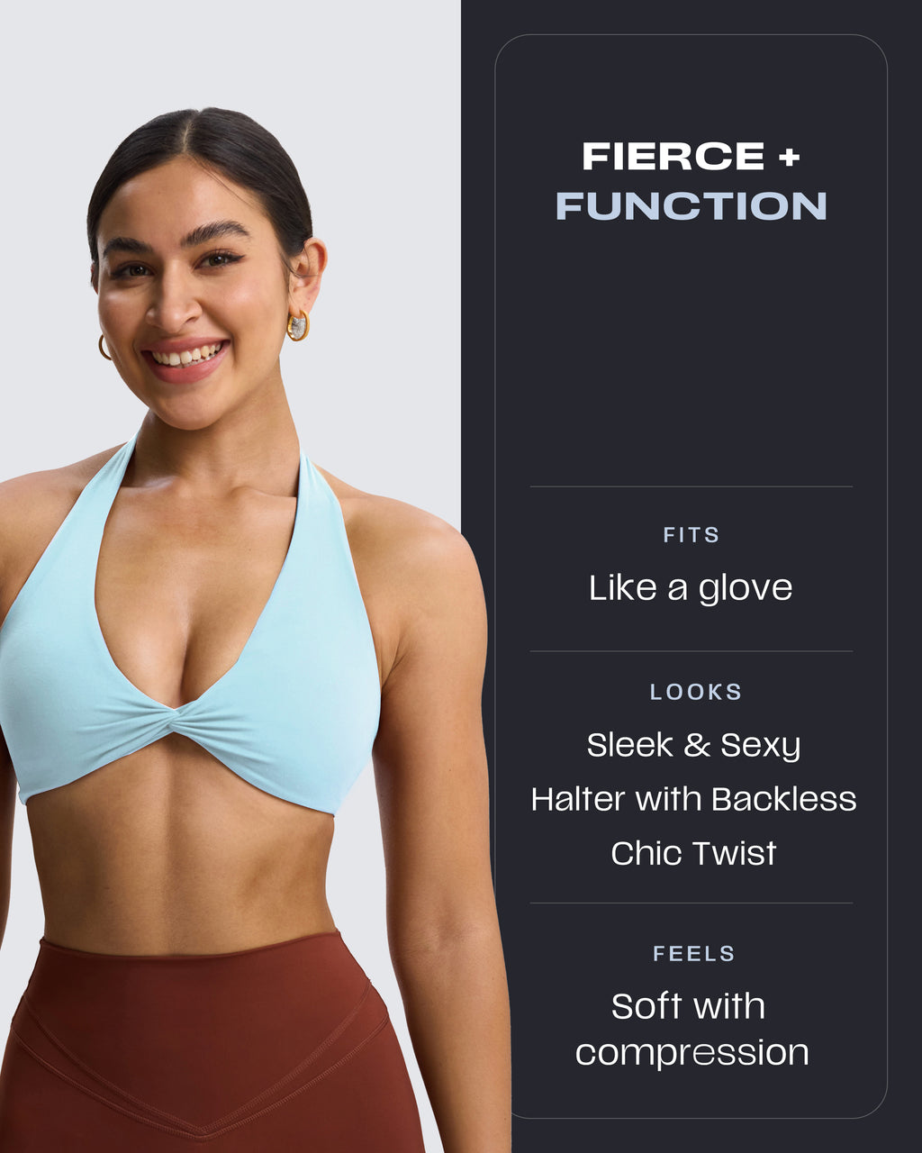 Aoxjox "Rosie" Halter Sports Bra