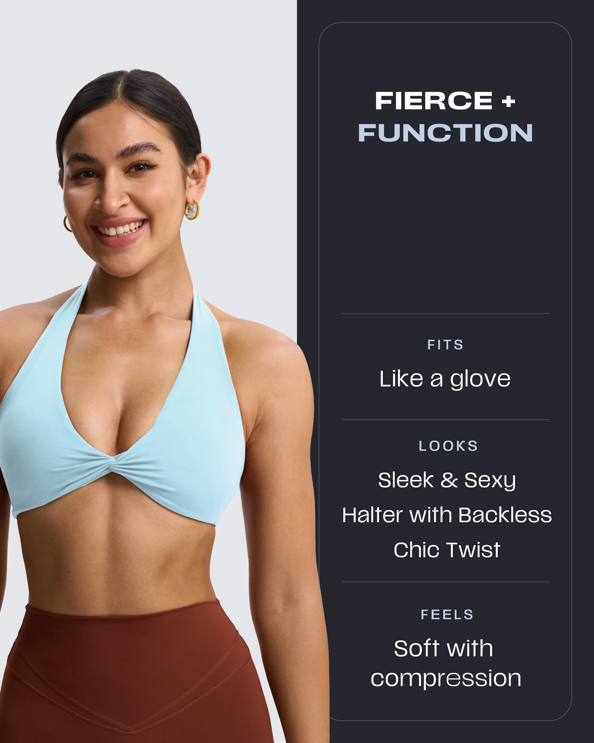 Aoxjox "Rosie" Halter Sports Bra