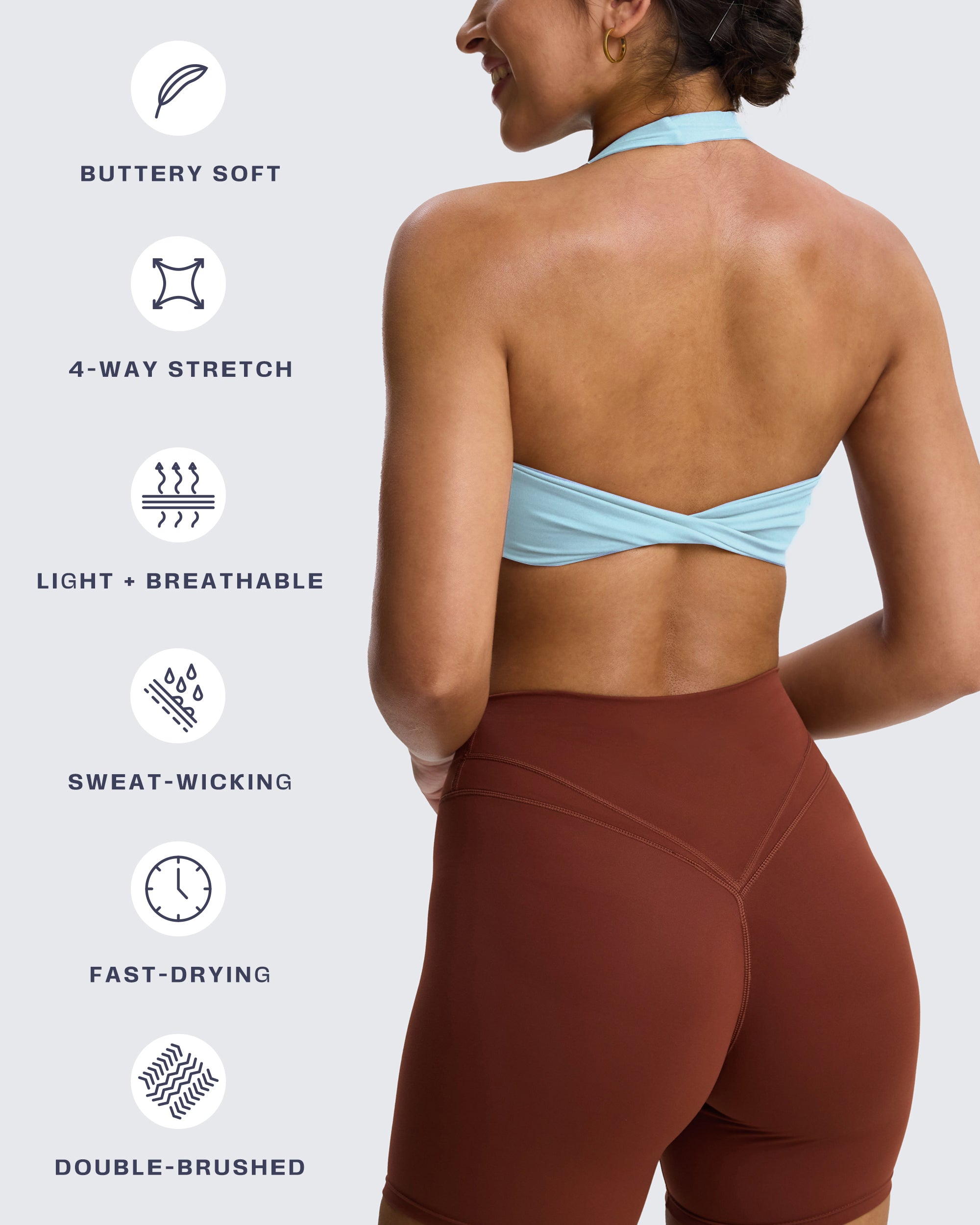 Aoxjox "Rosie" Halter Sports Bra