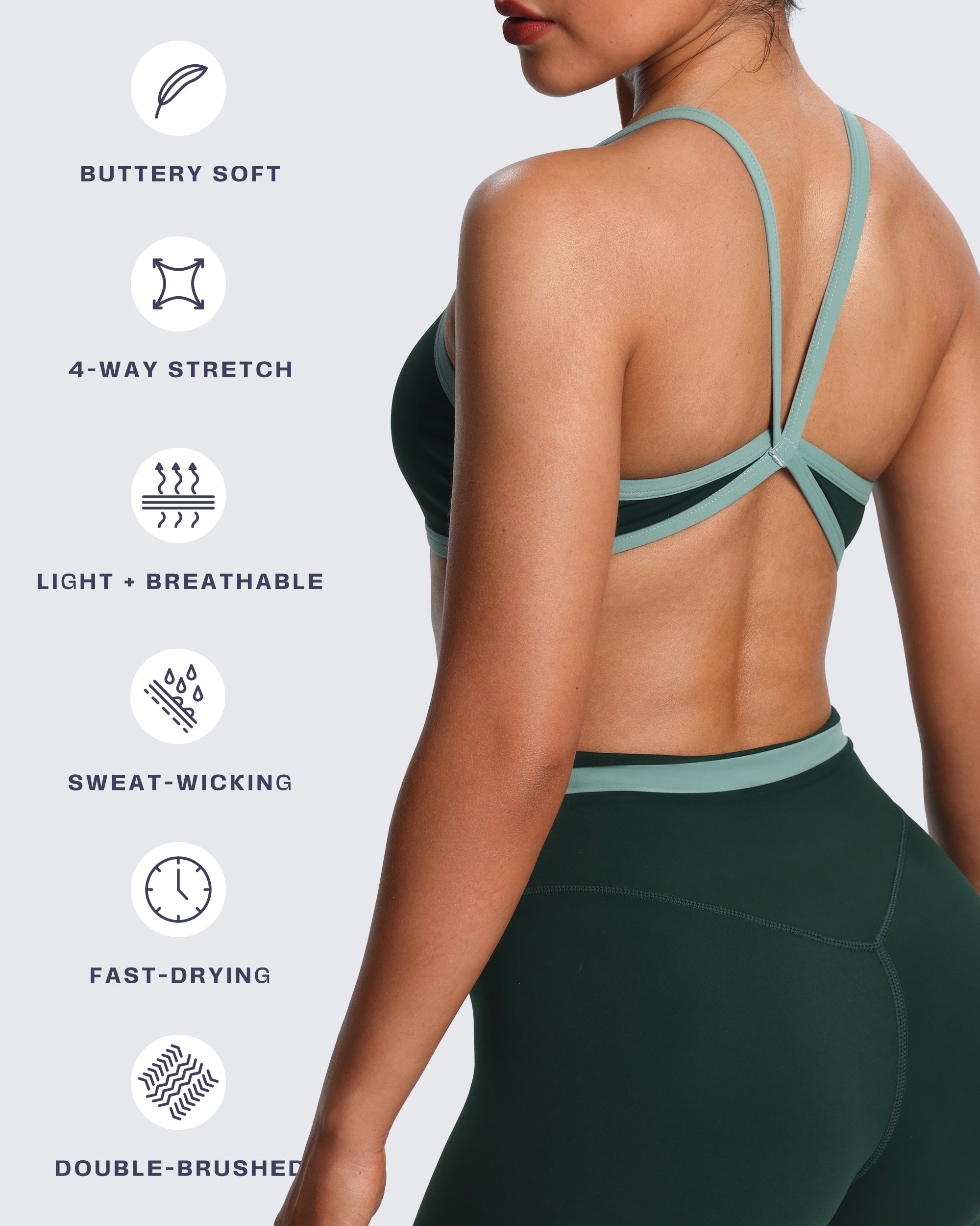 Aoxjox "Blair" Color Block Sports Bras