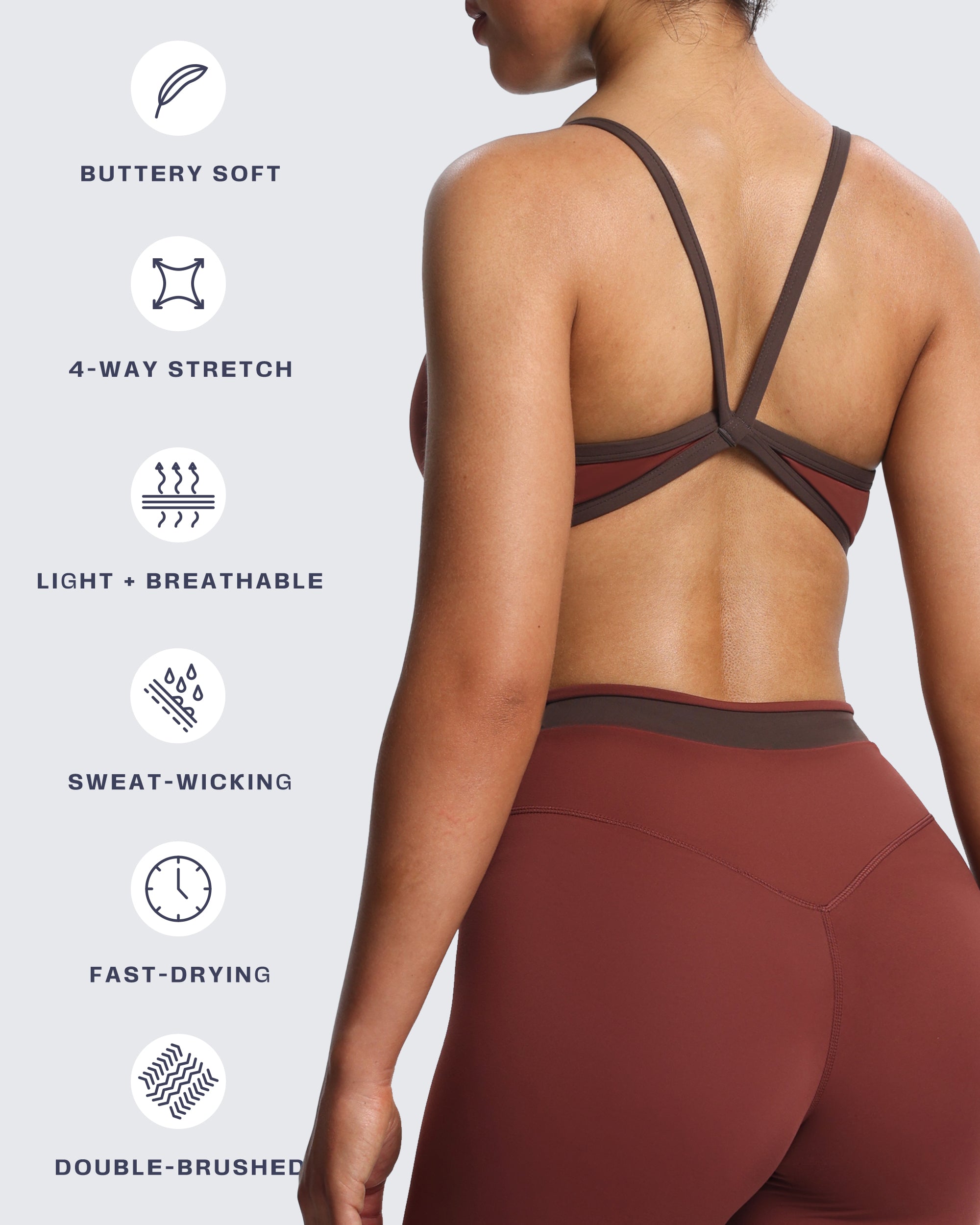Aoxjox "Blair" Color Block Sports Bras