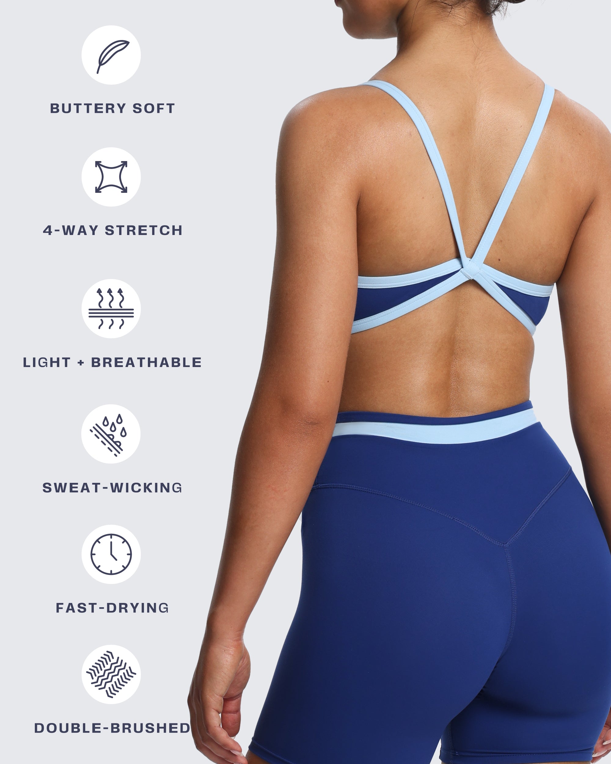 Aoxjox "Blair" Color Block Sports Bras