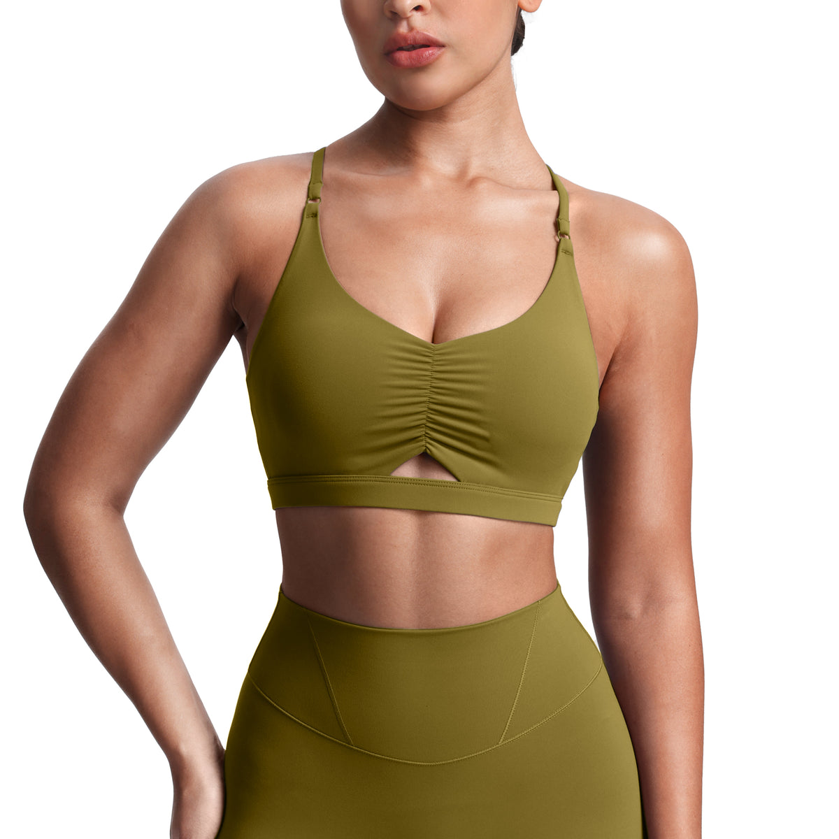 Aoxjox "Velura" Ruched Sports Bra