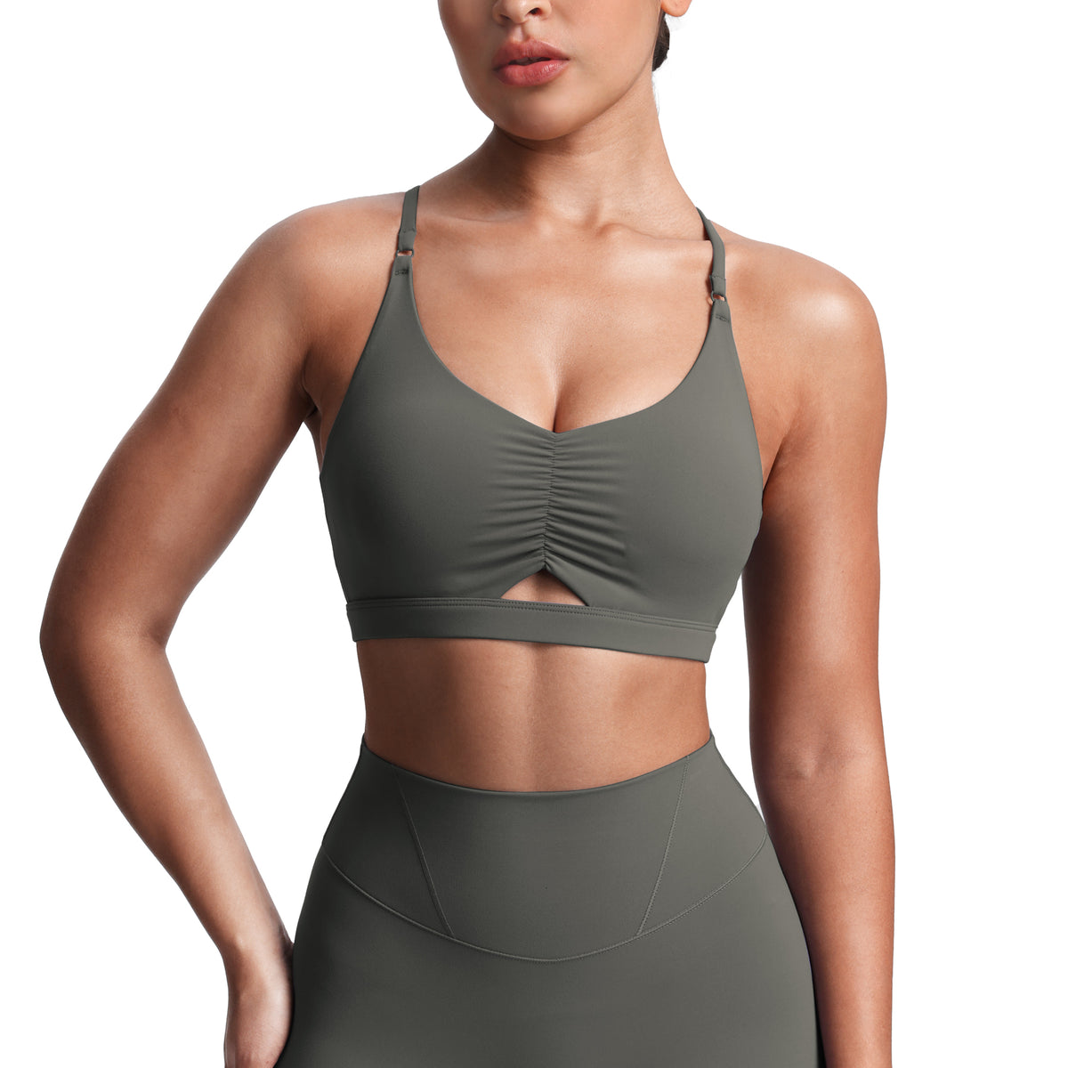 Aoxjox "Velura" Ruched Sports Bra
