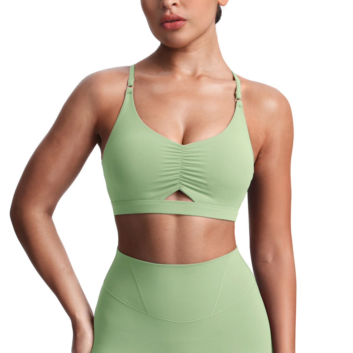 Aoxjox "Velura" Ruched Sports Bra