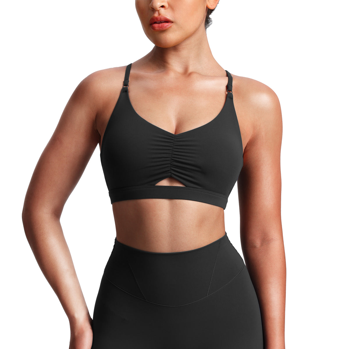 Aoxjox "Velura" Ruched Sports Bra