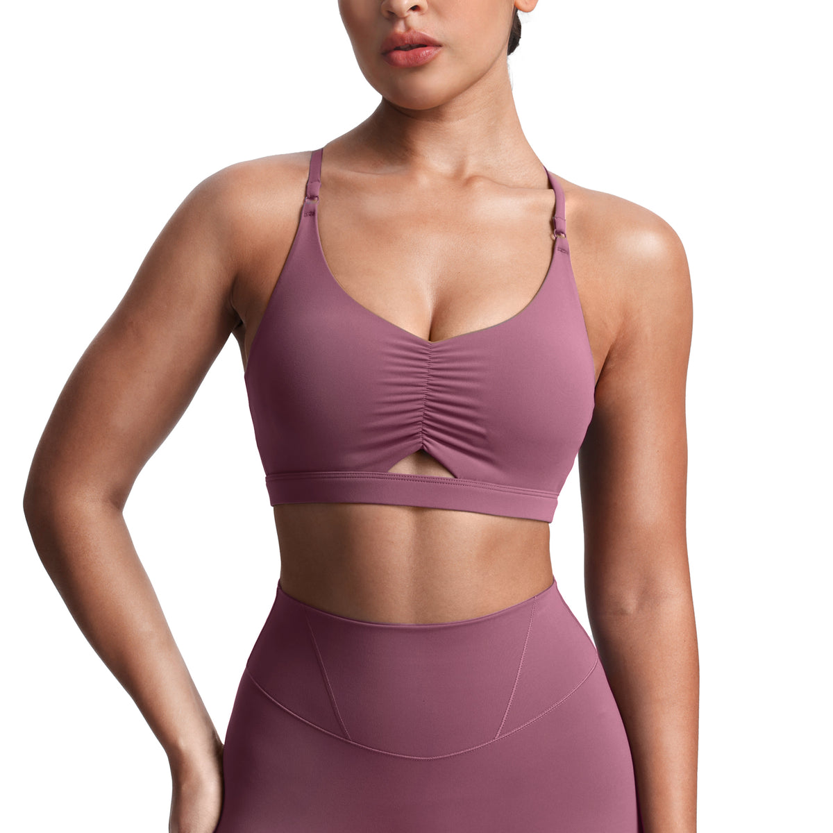 Aoxjox "Velura" Ruched Sports Bra