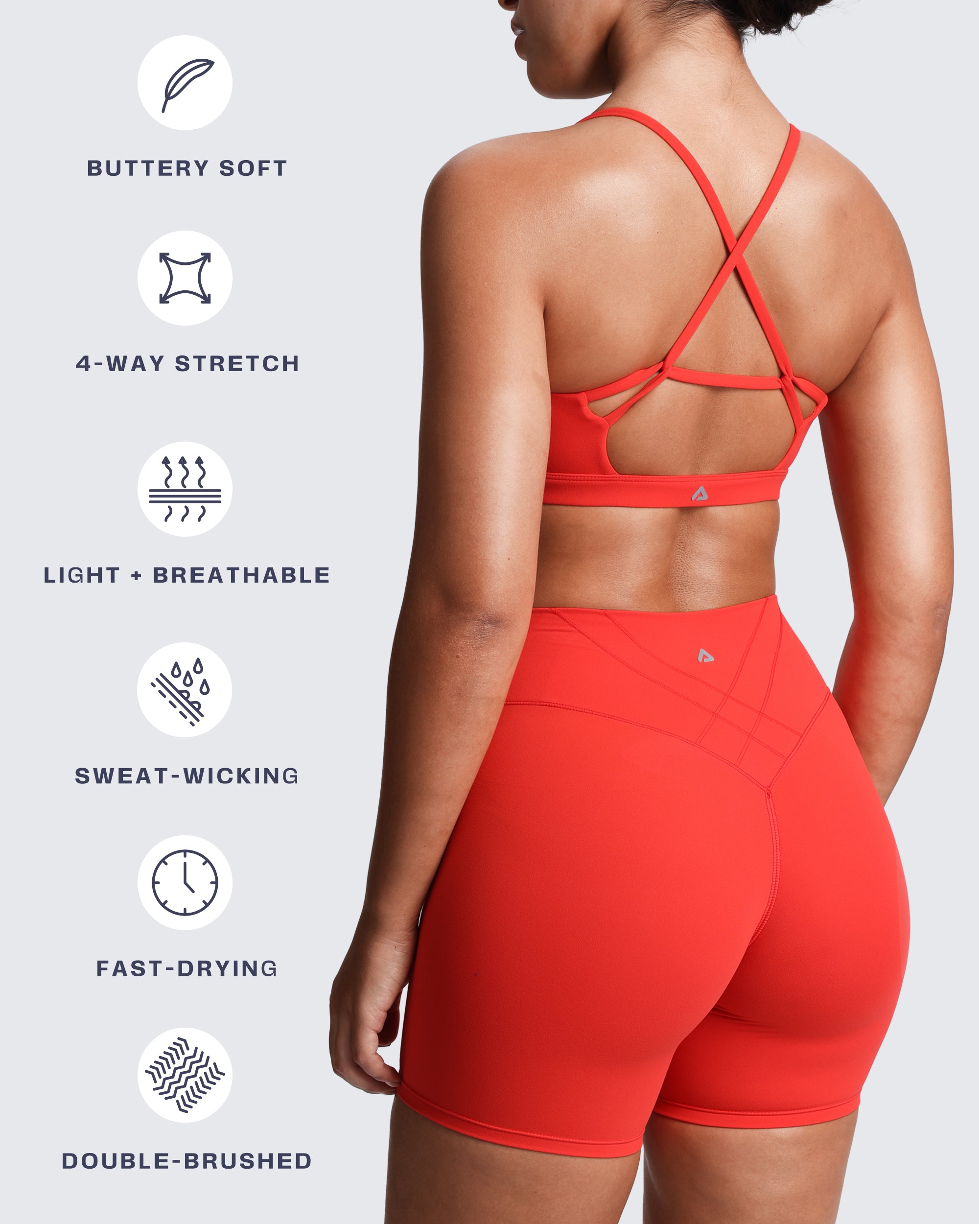 Aoxjox "Velura" Ruched Sports Bra