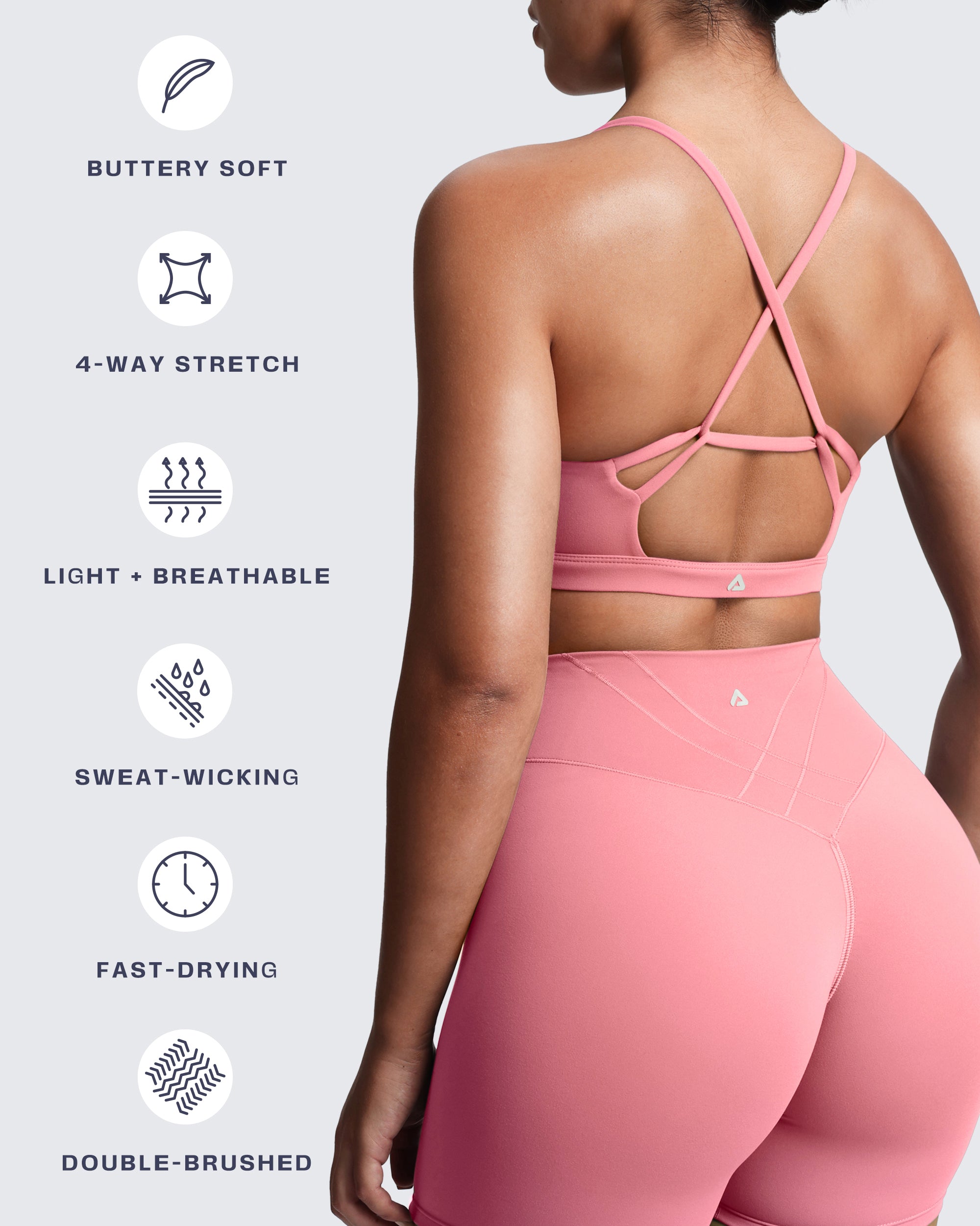 Aoxjox "Velura" Ruched Sports Bra
