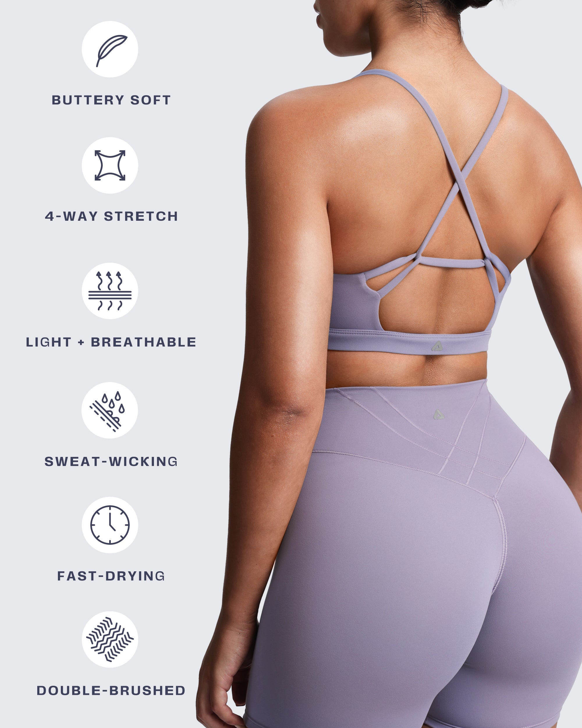Aoxjox "Velura" Ruched Sports Bra