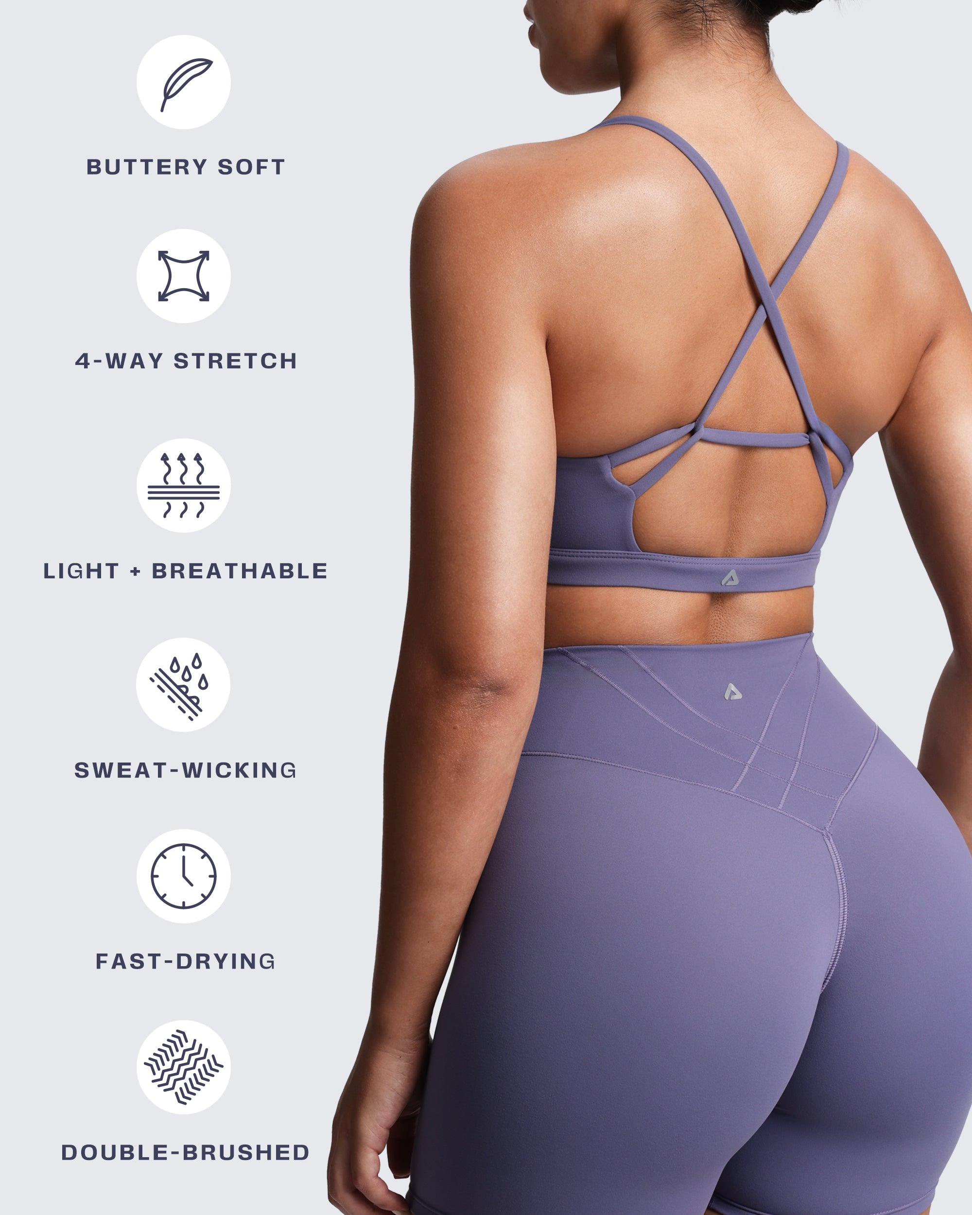 Aoxjox "Velura" Ruched Sports Bra