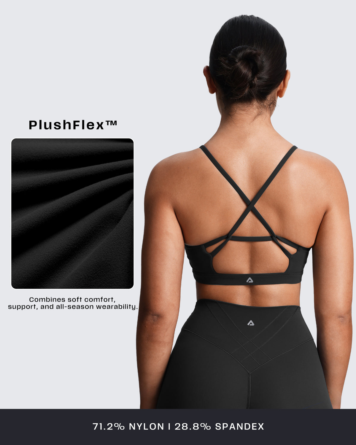 Aoxjox "Velura" Ruched Sports Bra