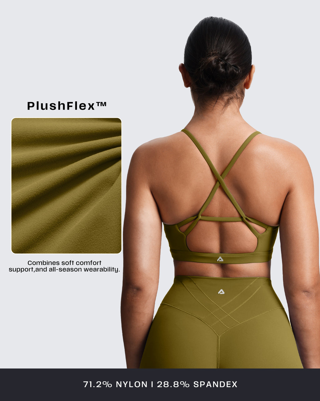 Aoxjox "Velura" Ruched Sports Bra