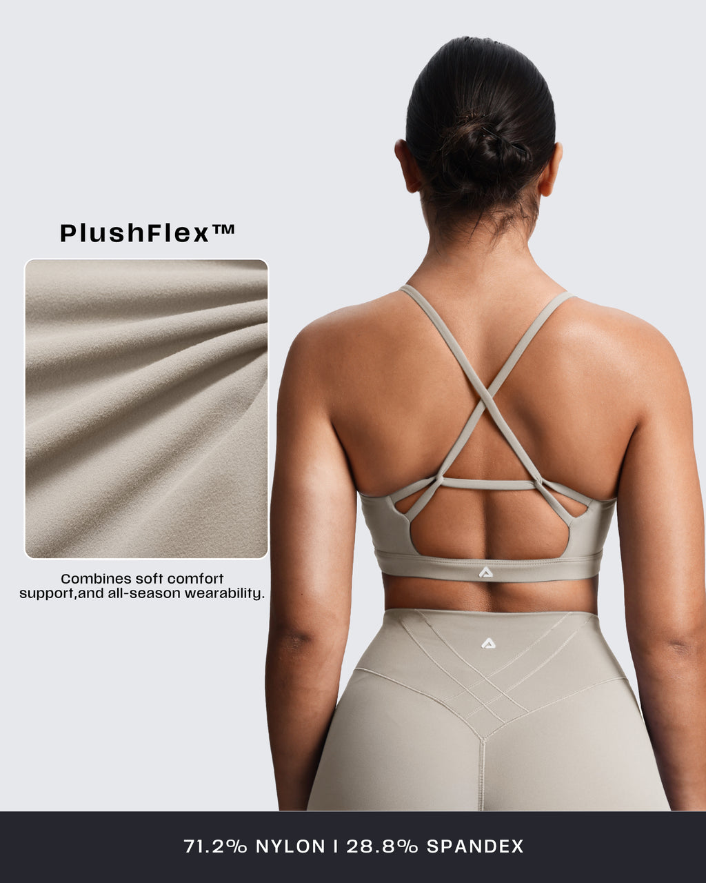 Aoxjox "Velura" Ruched Sports Bra