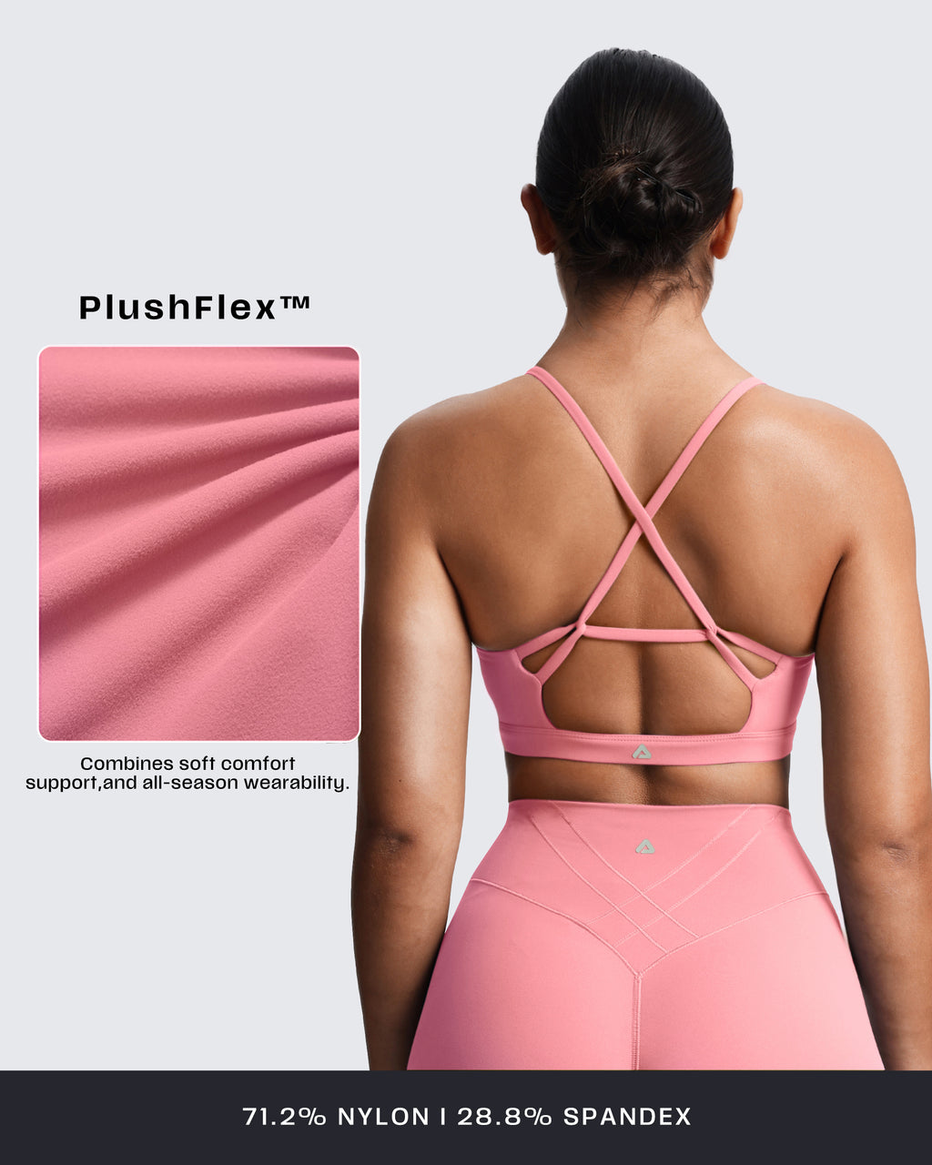 Aoxjox "Velura" Ruched Sports Bra