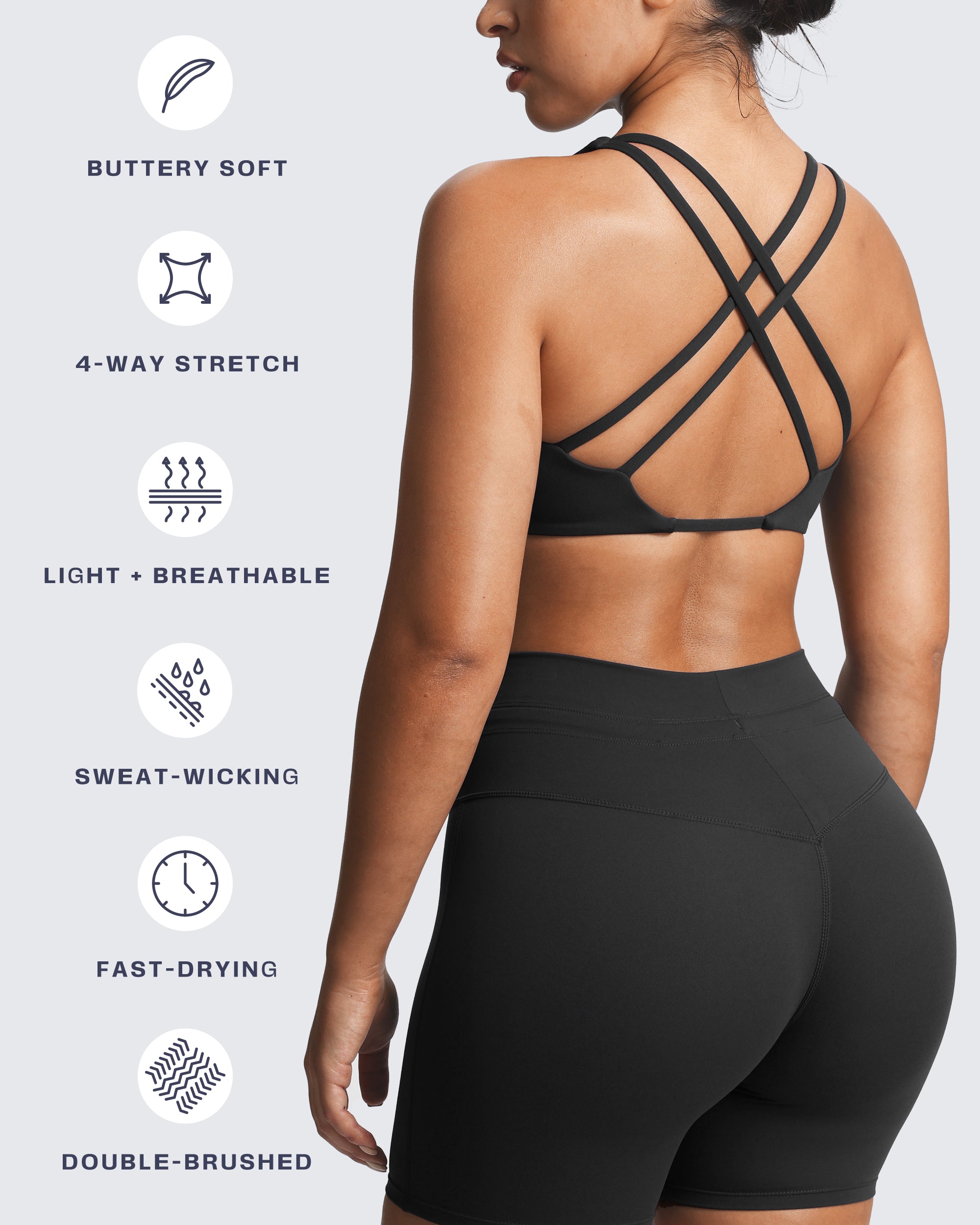 Aoxjox "Sienna" Crossback Sports Bra